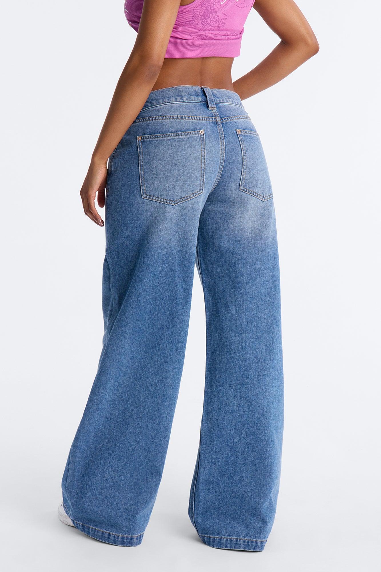 After Hours Low Rise Baggy Jeans - Medium Wash Female Product Image
