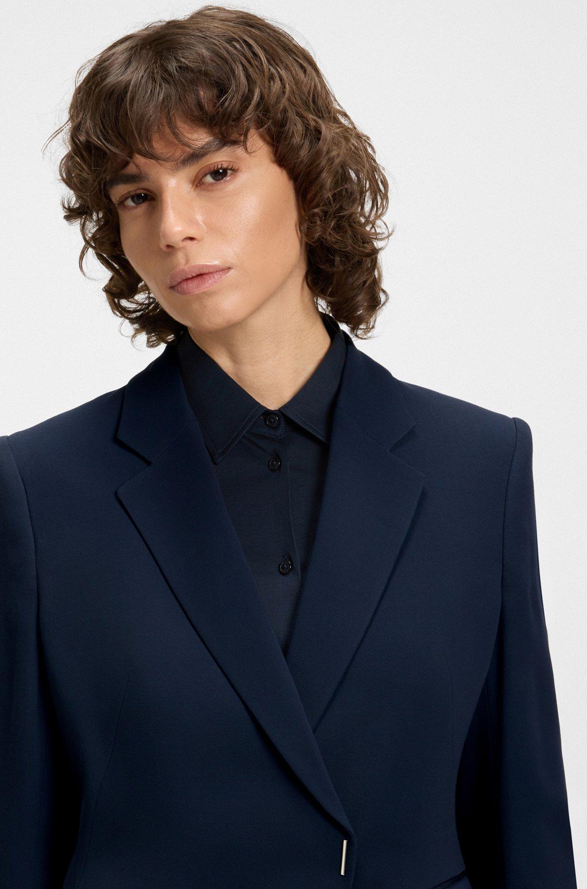 Slim-fit blazer with press-stud closure Product Image