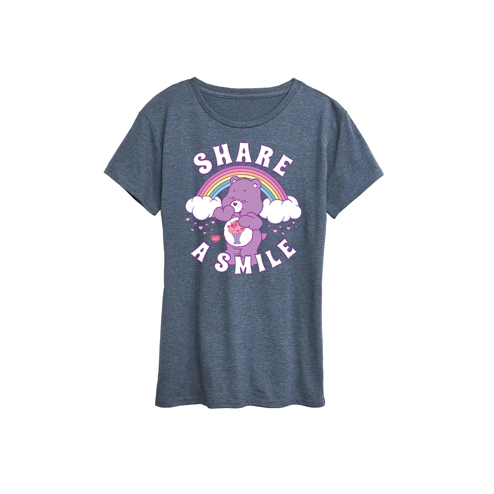 Women's Care Bears Share A Smile Graphic Tee, Girl's,  Product Image