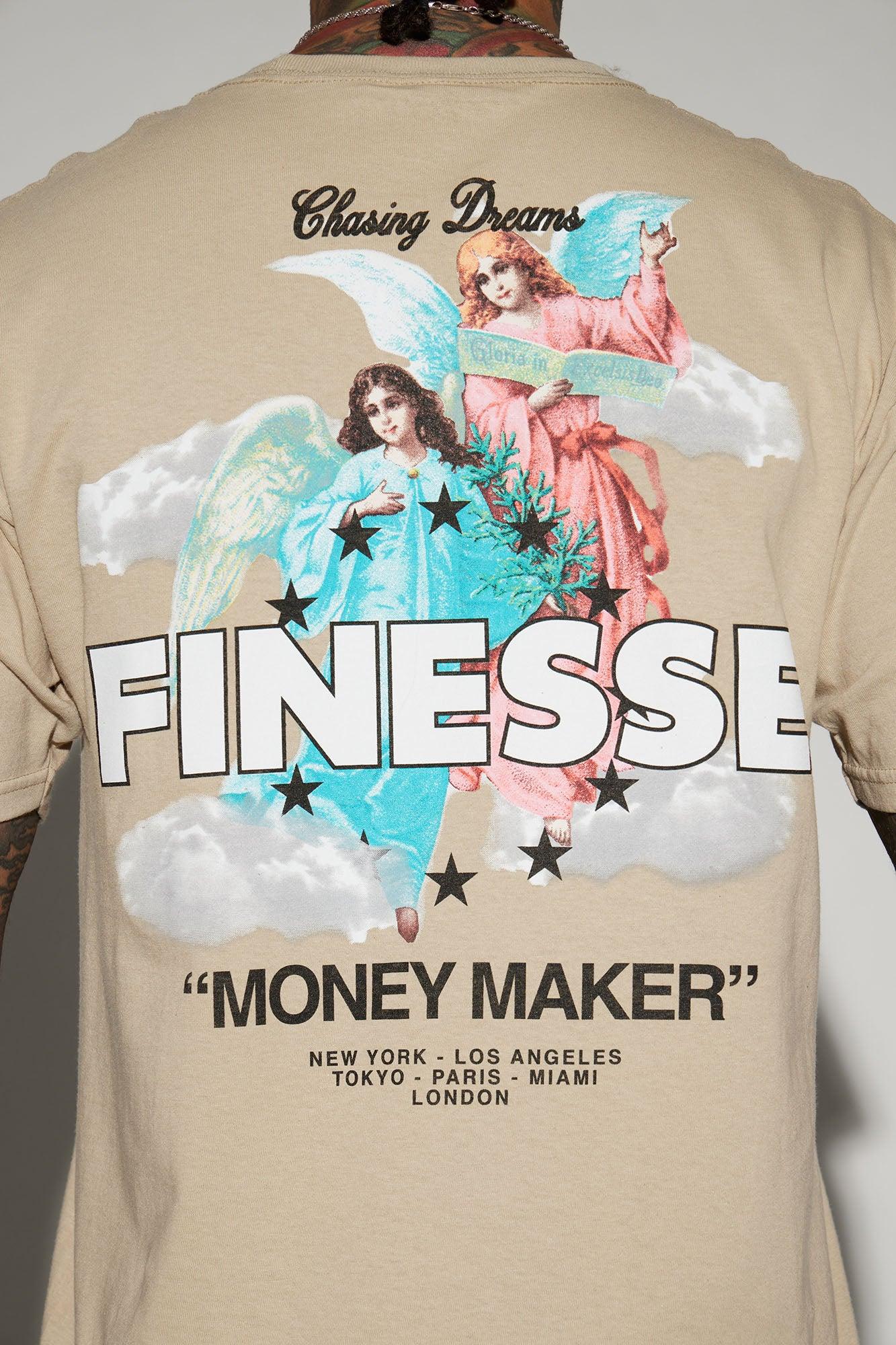 Finesse Money Maker Short Sleeve Tee - Sand Product Image