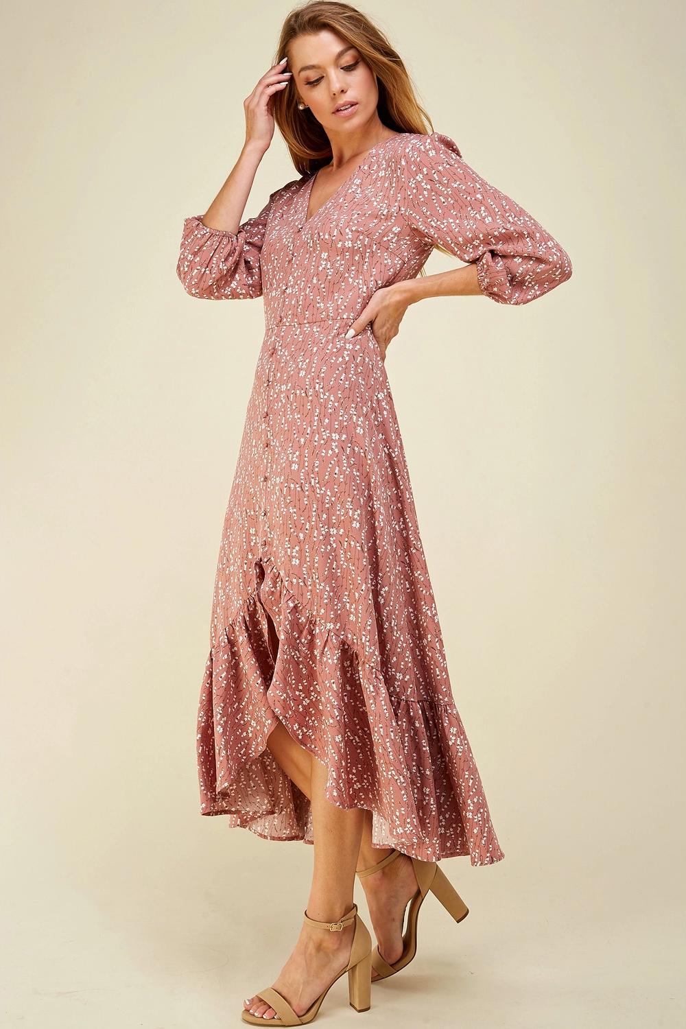 Mermaid Floral Maxi Dress Product Image