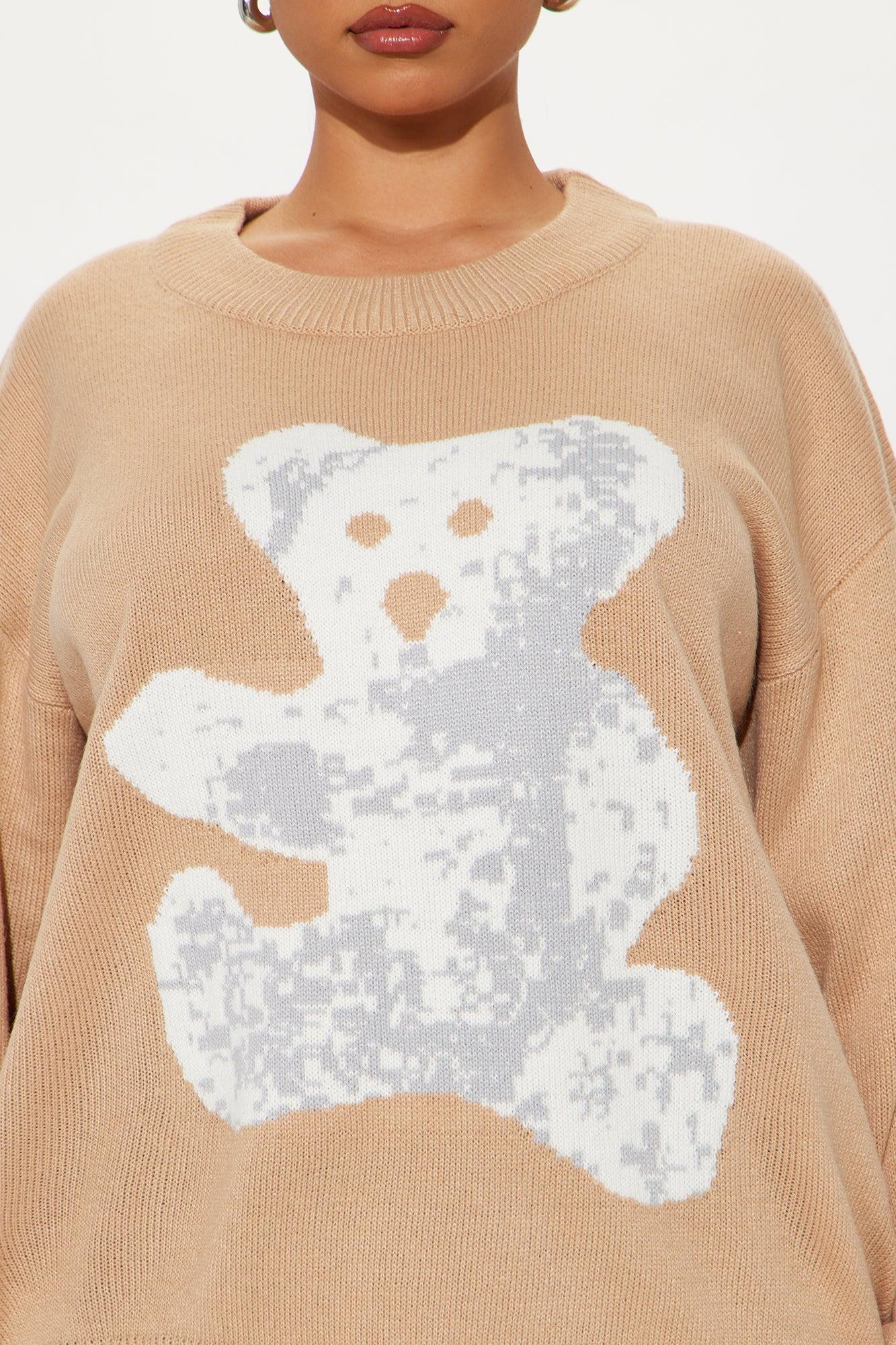 Beary Special Sweater - Taupe/combo Product Image