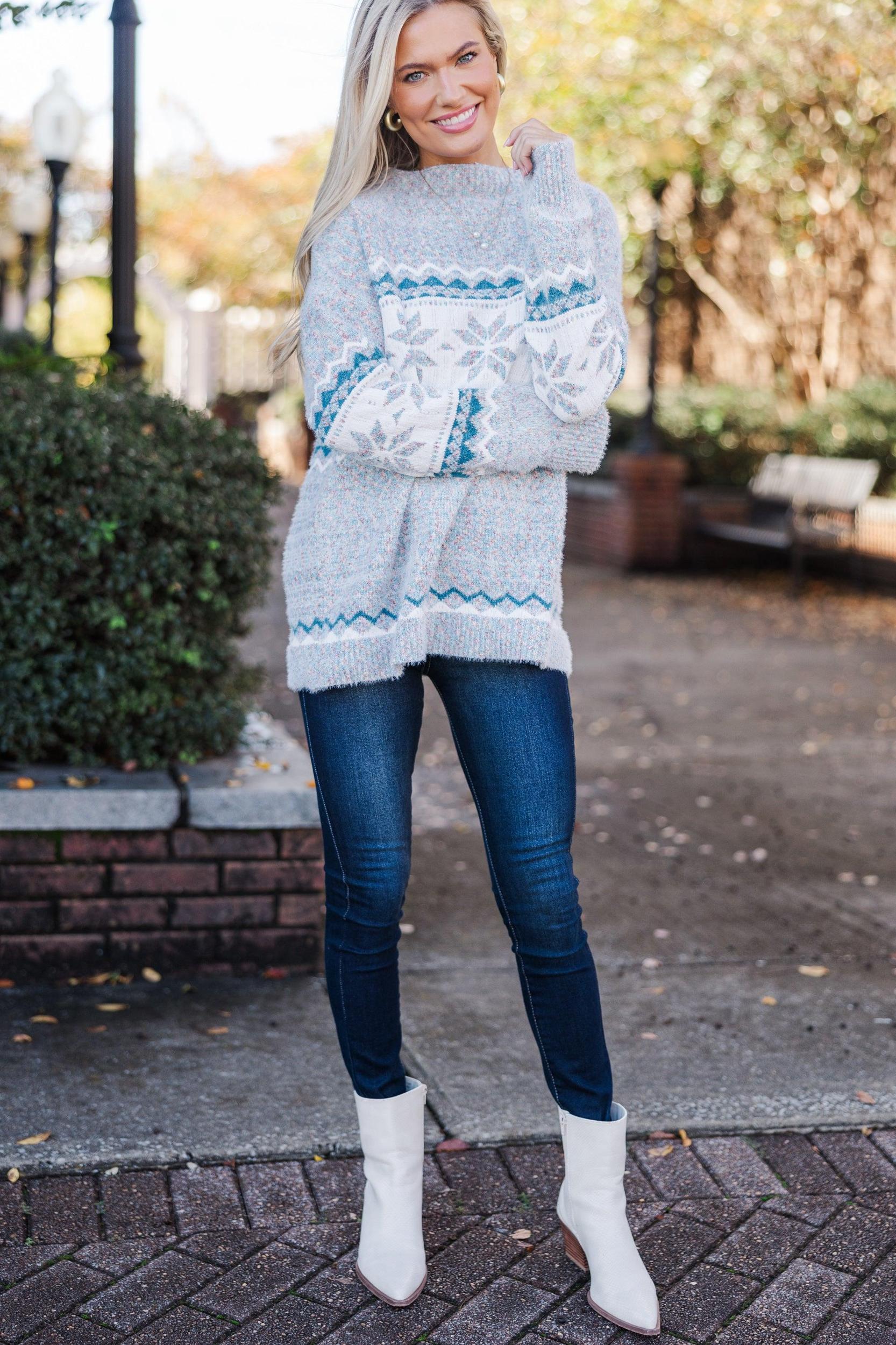 All My Life Gray Winter Novelty Sweater Female Product Image