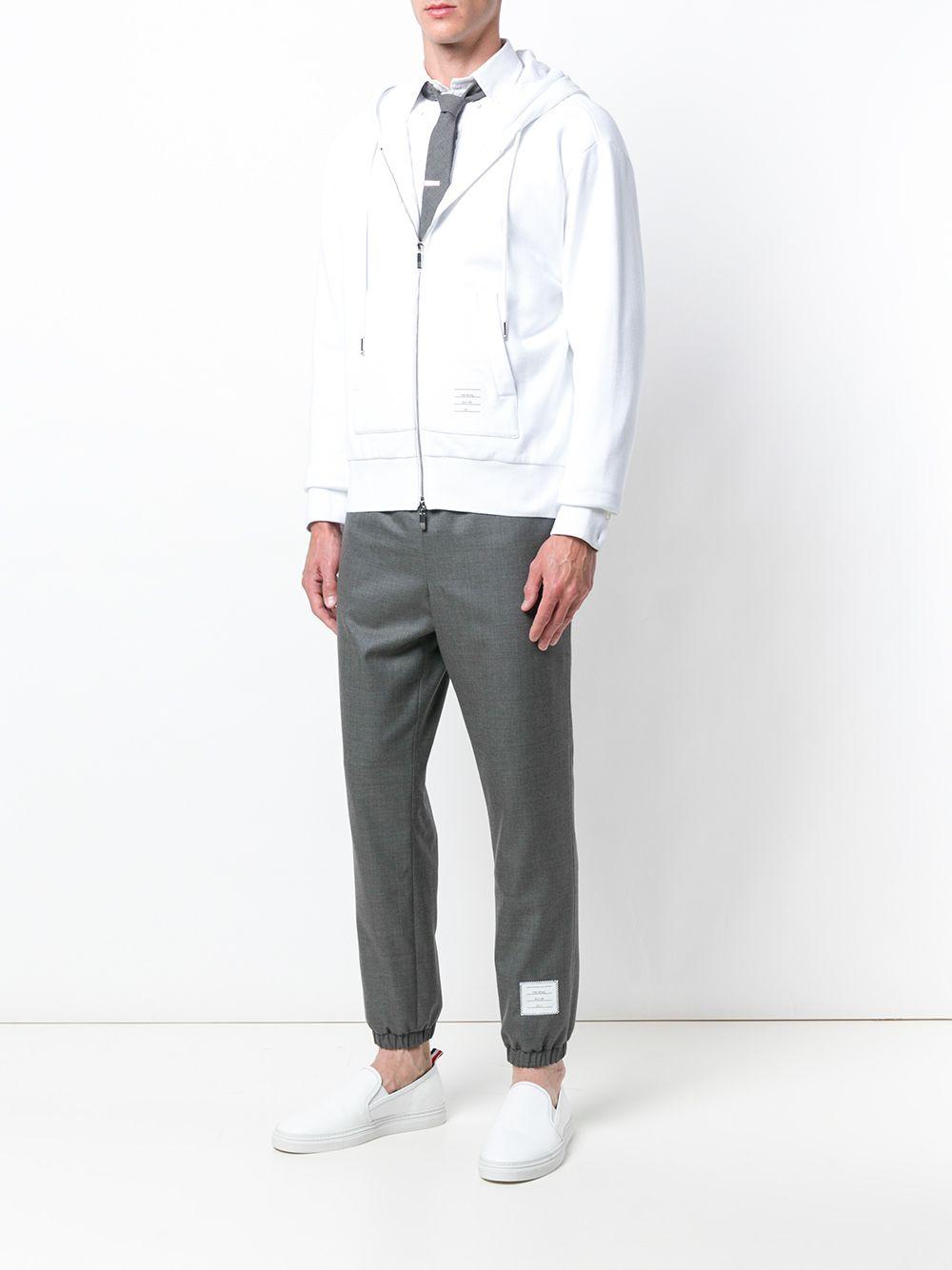 Center-Back Stripe Loopback Hoodie Product Image