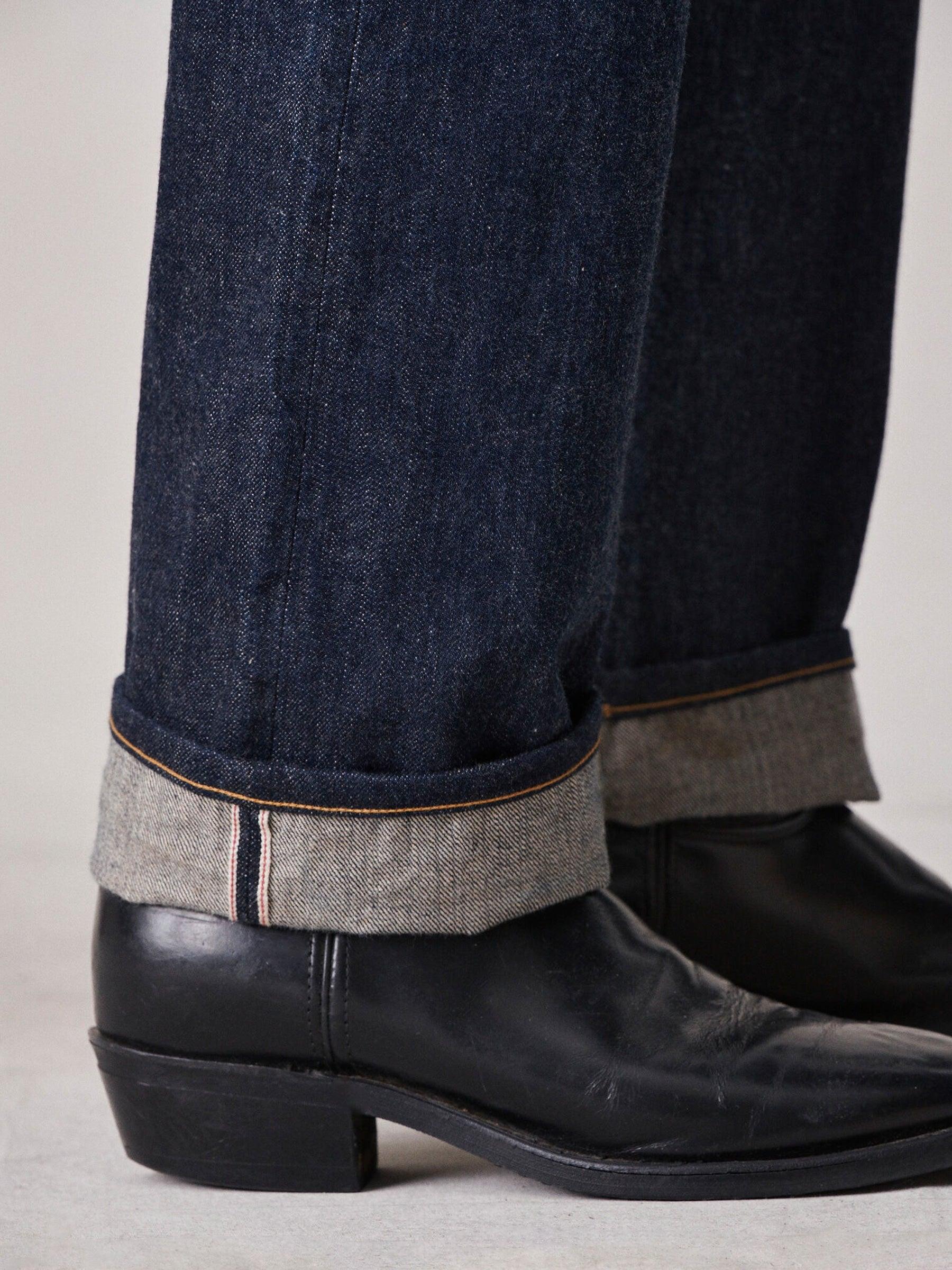 D018 Japanese Loomstate Selvedge Full Saddle Jean Product Image
