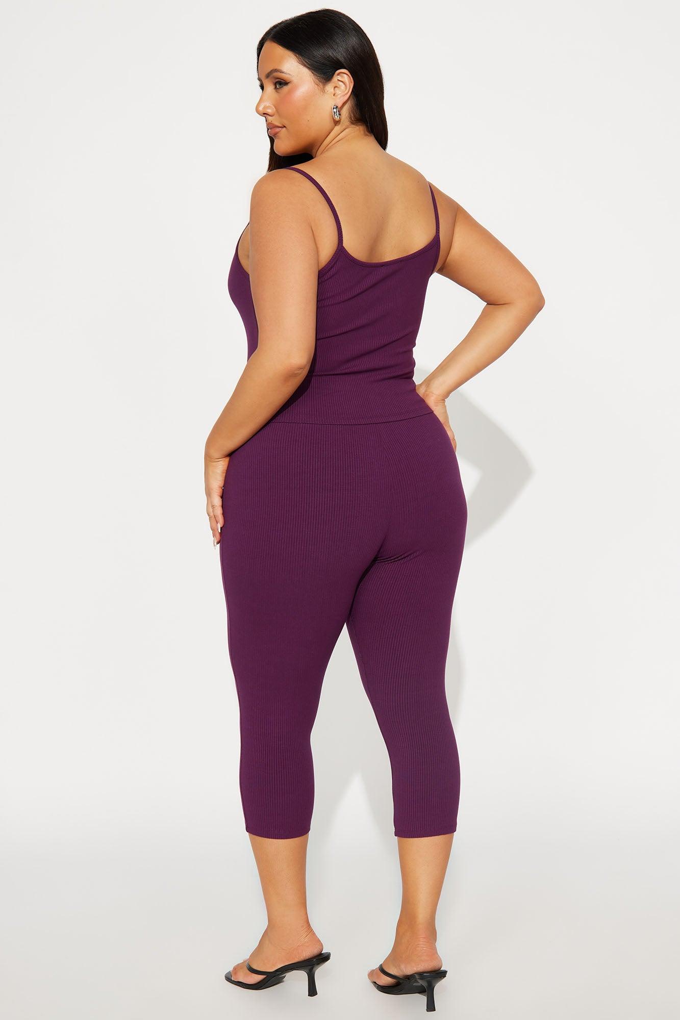 Stirling Snatched Capri Pant Set - Plum Female Product Image