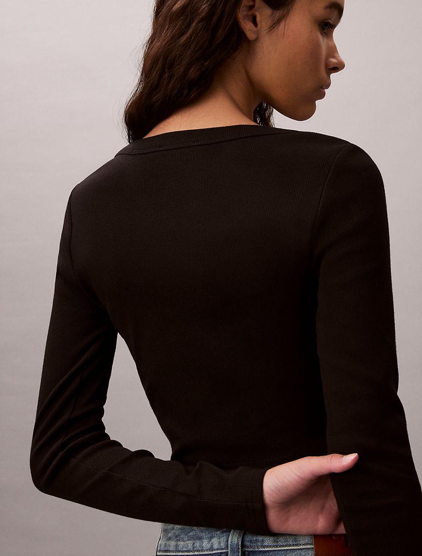 Rib Cropped Cardigan Product Image