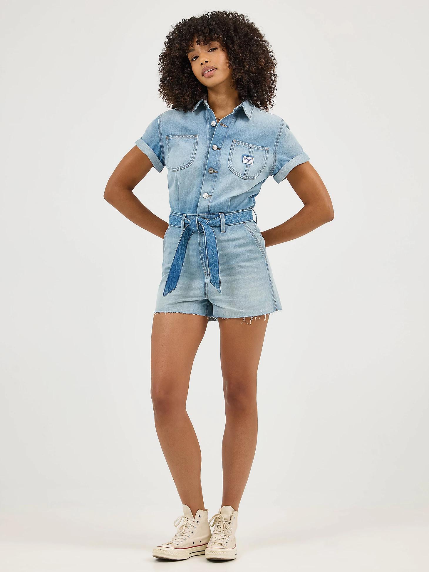 Women's Belted Denim Chore Short All | Women's Union-Alls & Overalls | Lee® Product Image