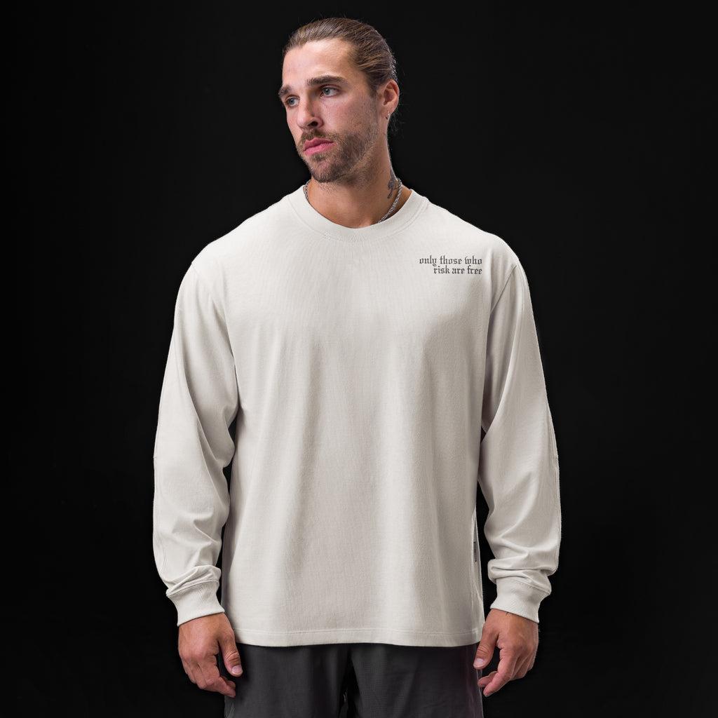 0851. Tech Essential™ Relaxed Long Sleeve - Stone "Brush Wings/ASRV" Product Image