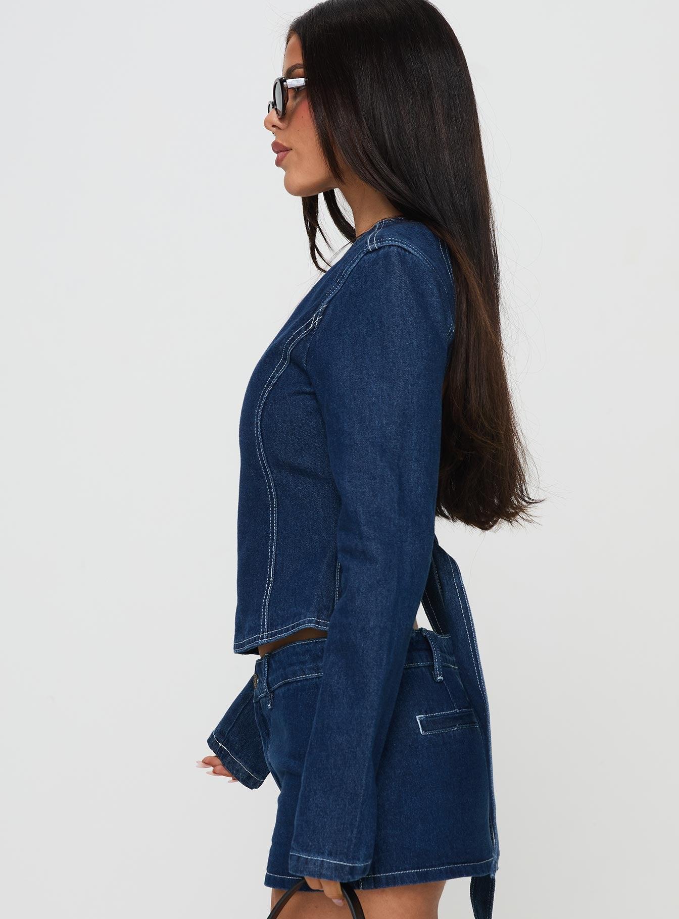 Countryside Long Sleeve Top Denim Product Image