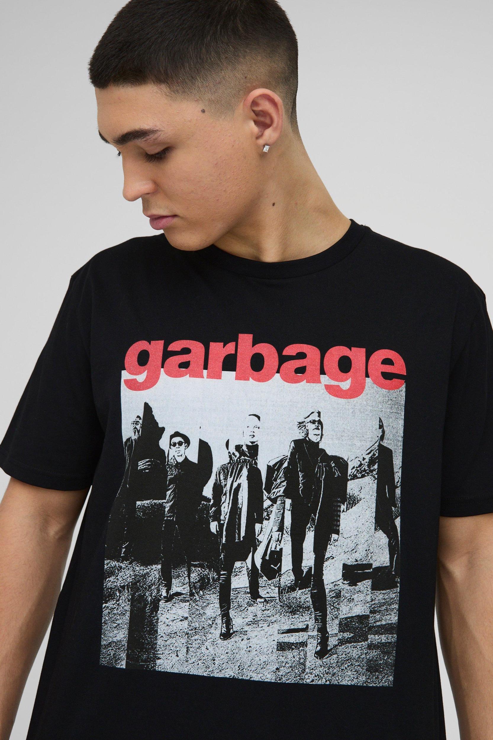 Oversized Garbage Band License Print T-Shirt | boohooMAN USA Product Image