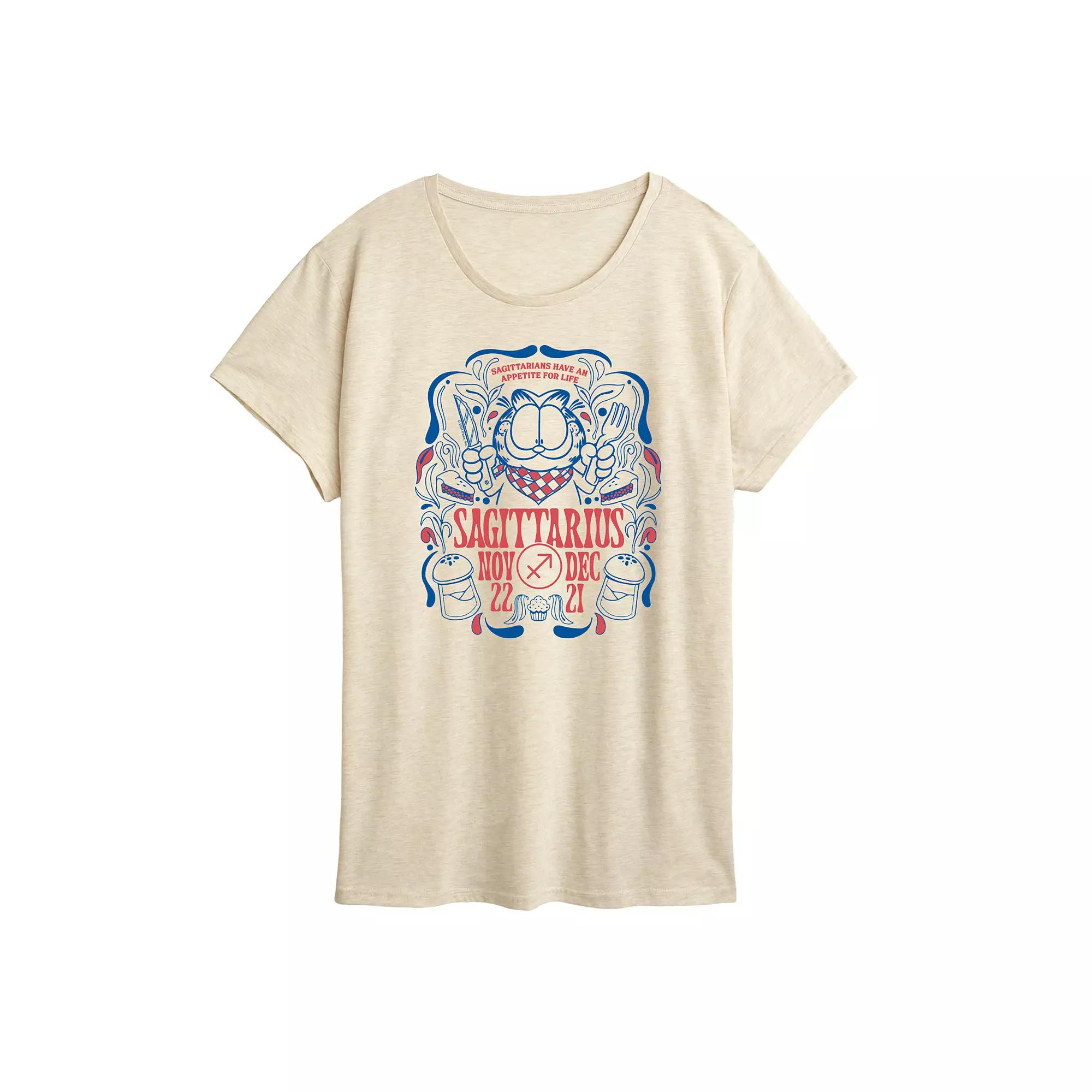 Plus Garfield Sagittarius Graphic Tee, Women's,  Product Image