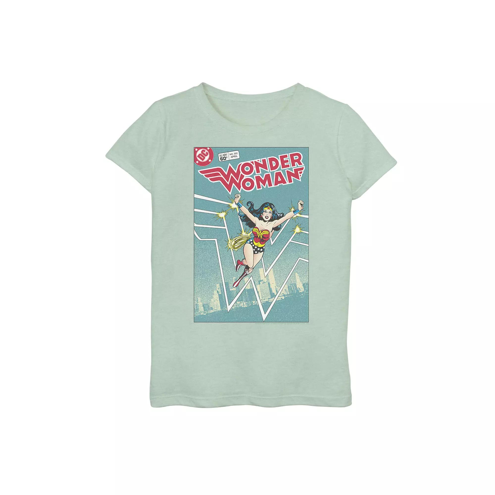 Girls DC Comics Wonder Woman Retro Comic Cover Tee, Girl's,  Product Image