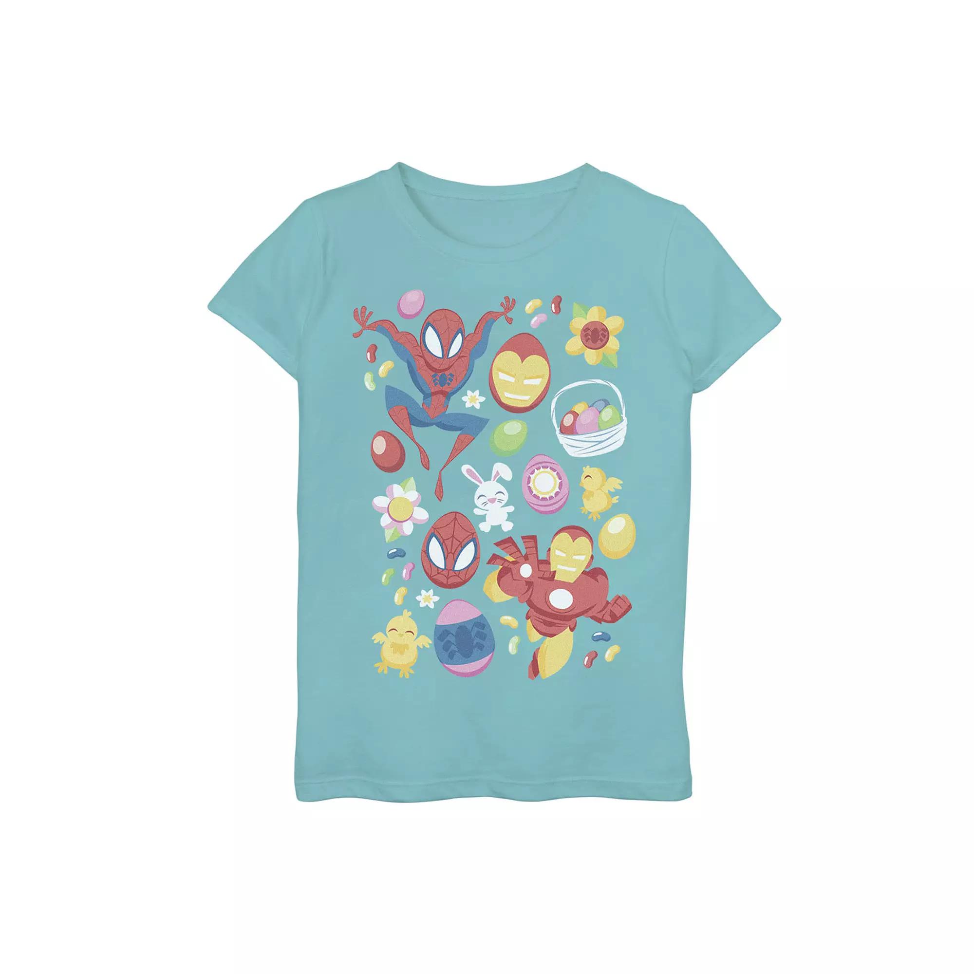 Girls 7-16 Marvel Spider-Man & Iron Man Easter Baskets Tee, Girl's,  Product Image