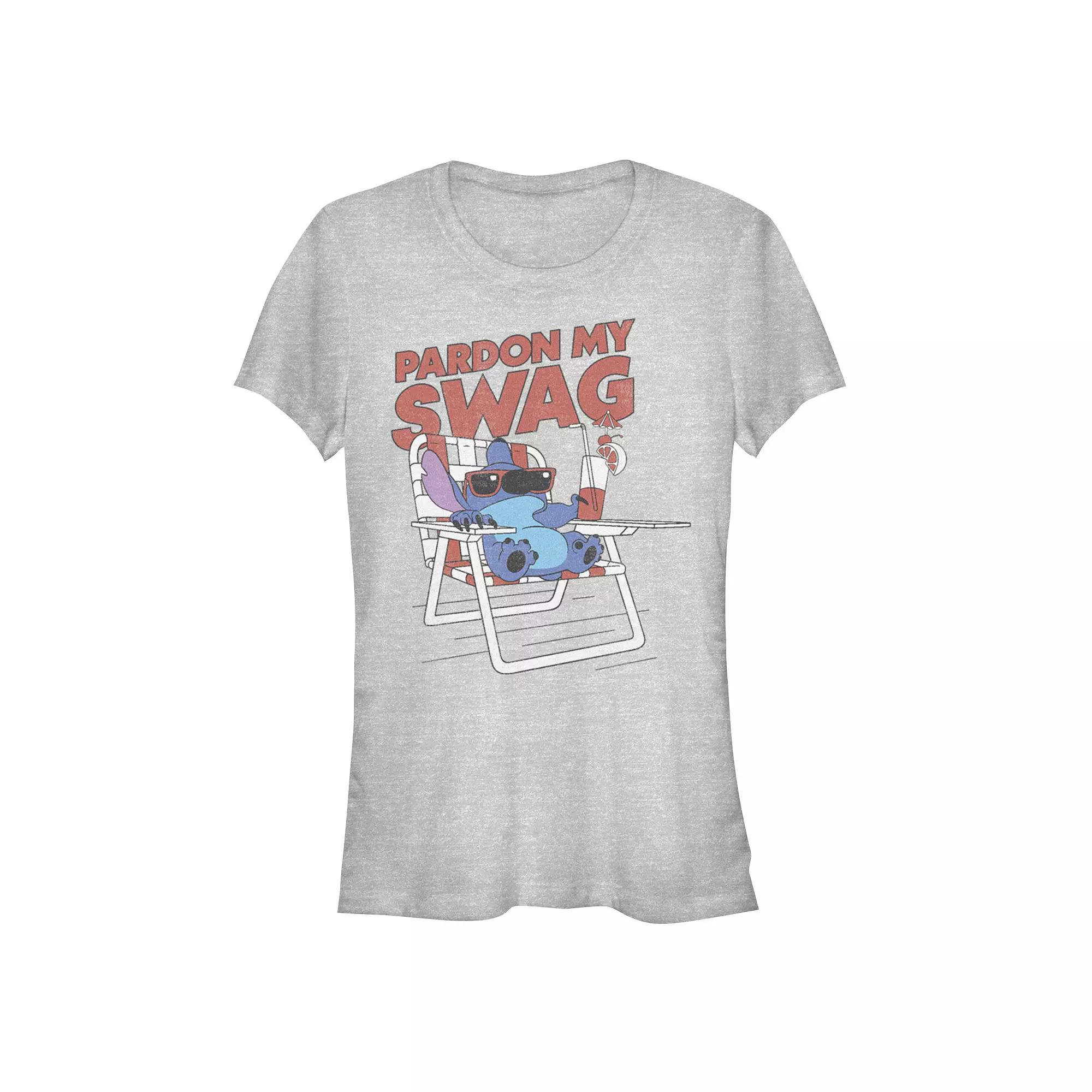 Disney's Lilo & Stitch Women's Pardon My Swag Stitch Tee, Girl's,  Product Image