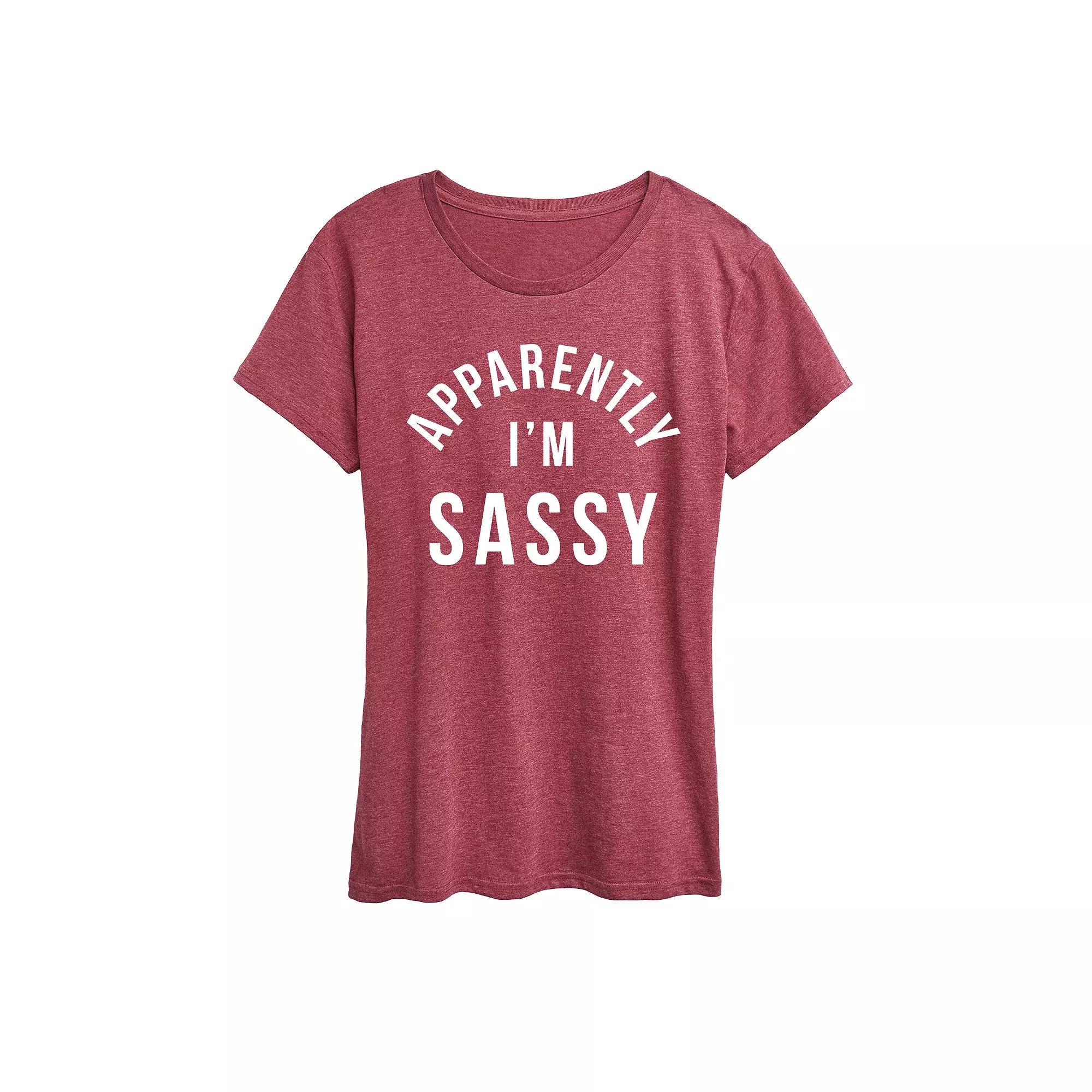 Women's Apparently I'm Sassy Graphic Tee, Girl's,  Product Image