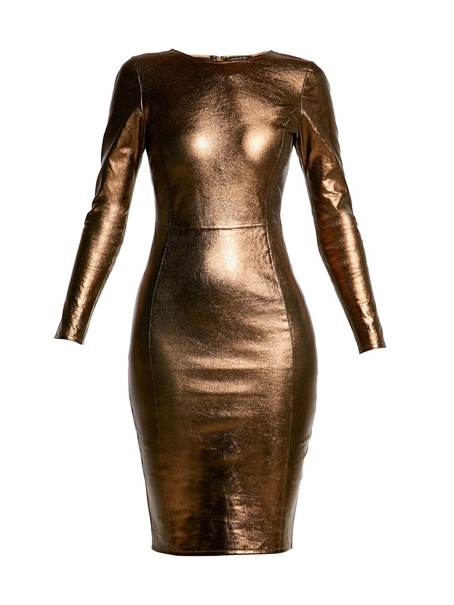 Womens Mrs. Smith Stretch Leather Dress Product Image