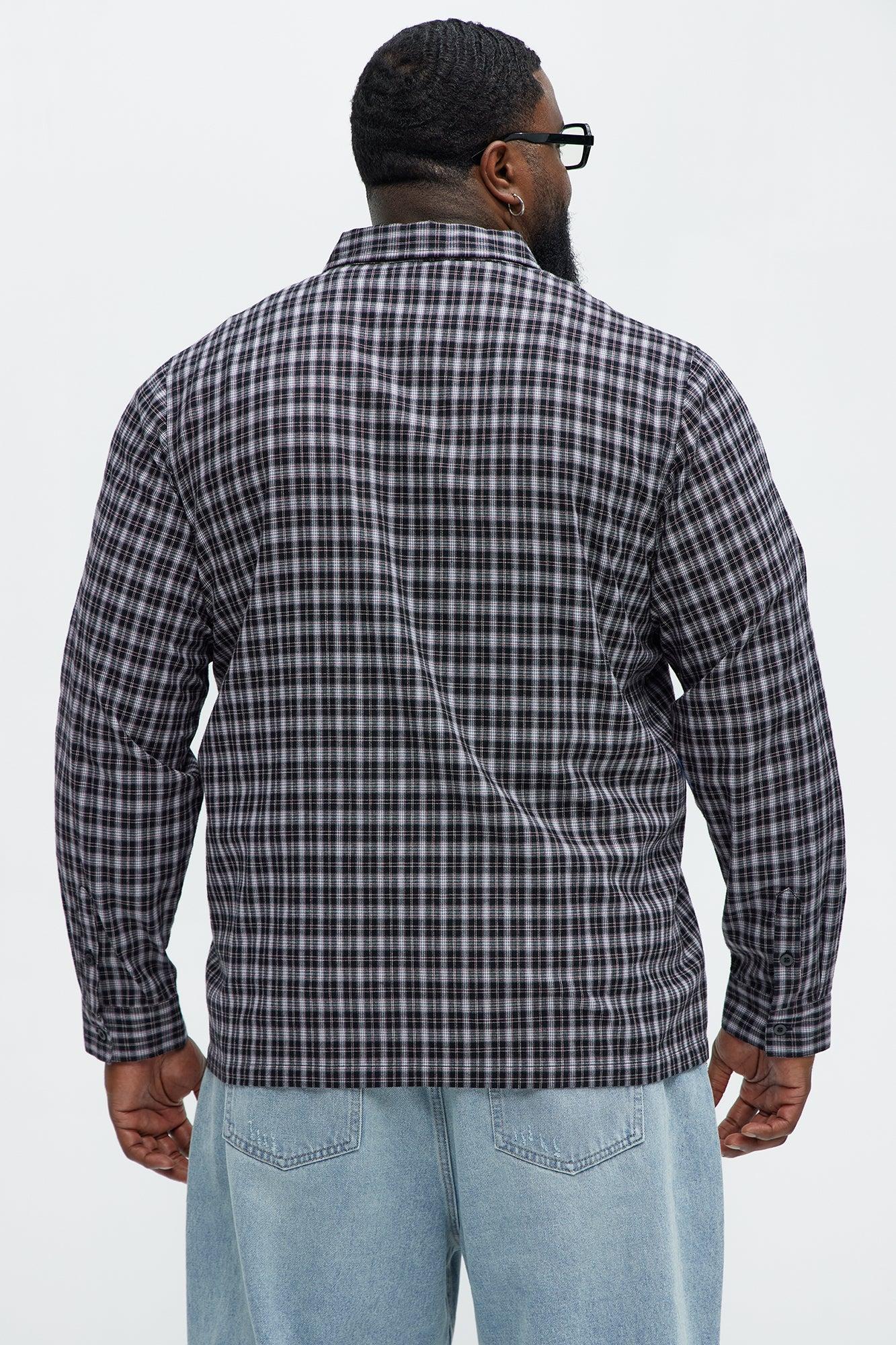 Carson Plaid Classic Long Sleeve Button Up - Black/combo Male Product Image
