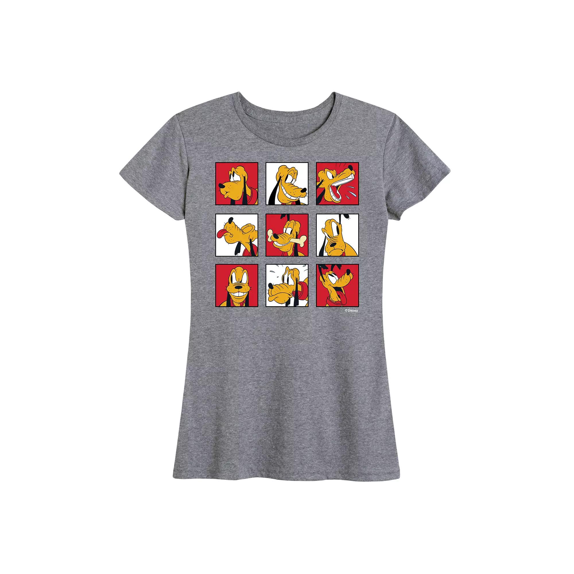 Disney's Pluto Women's Grid Graphic Tee,  Product Image
