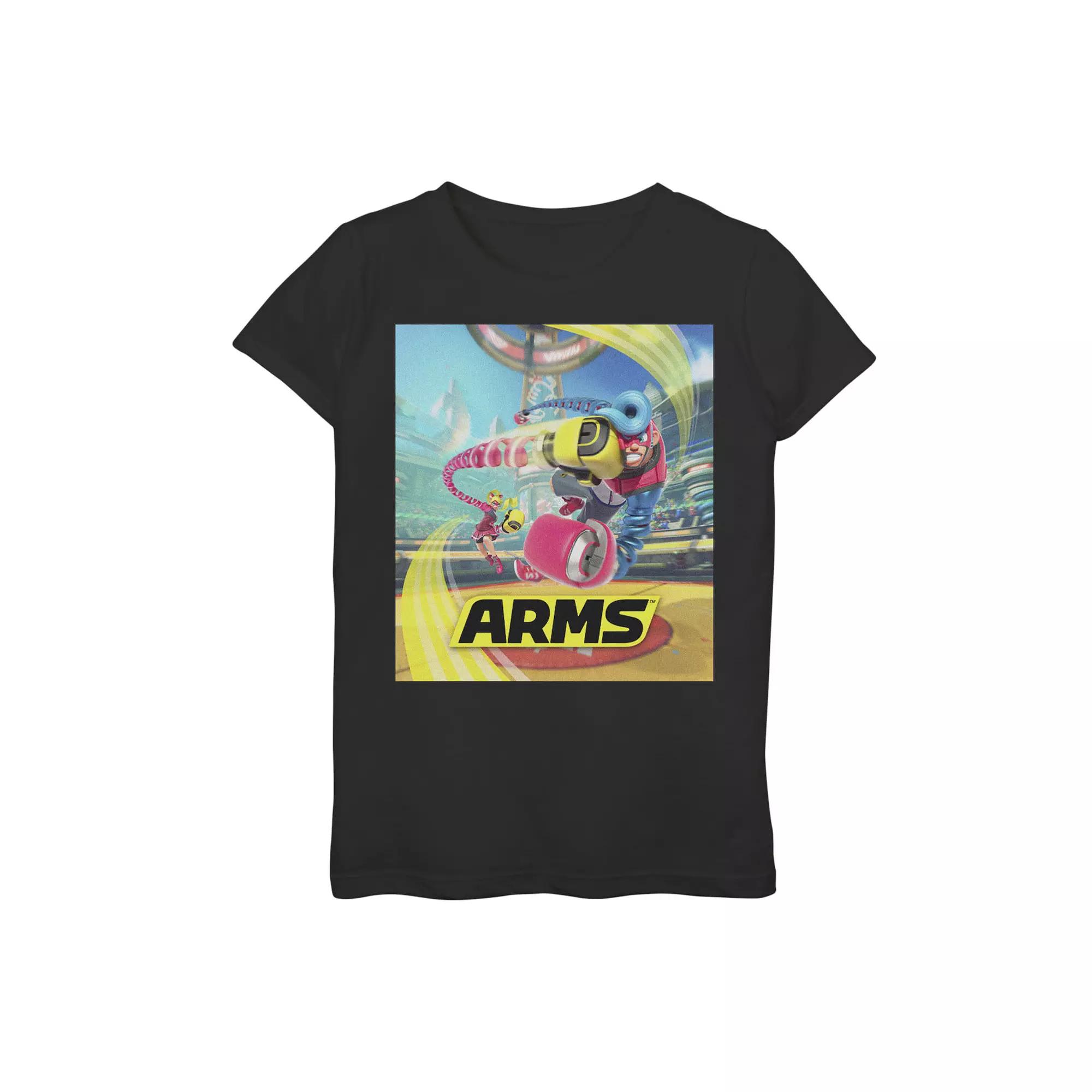 Girls 7-16 Arms Ribbon Girl Spring Man Battle Poster Graphic Tee, Girl's,  Product Image