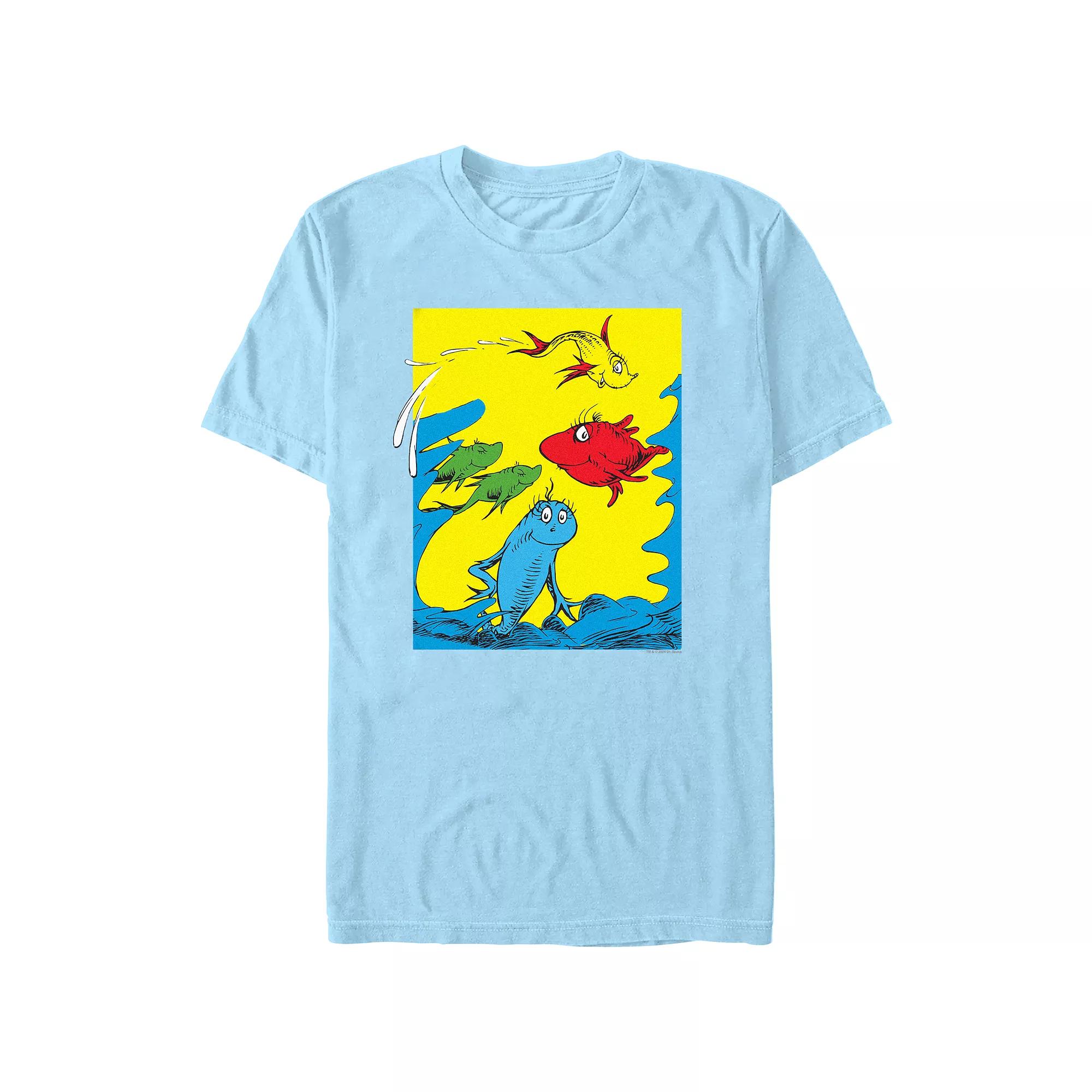 Men's Dr. Seuss Fish Poster Graphic Tee,  Product Image