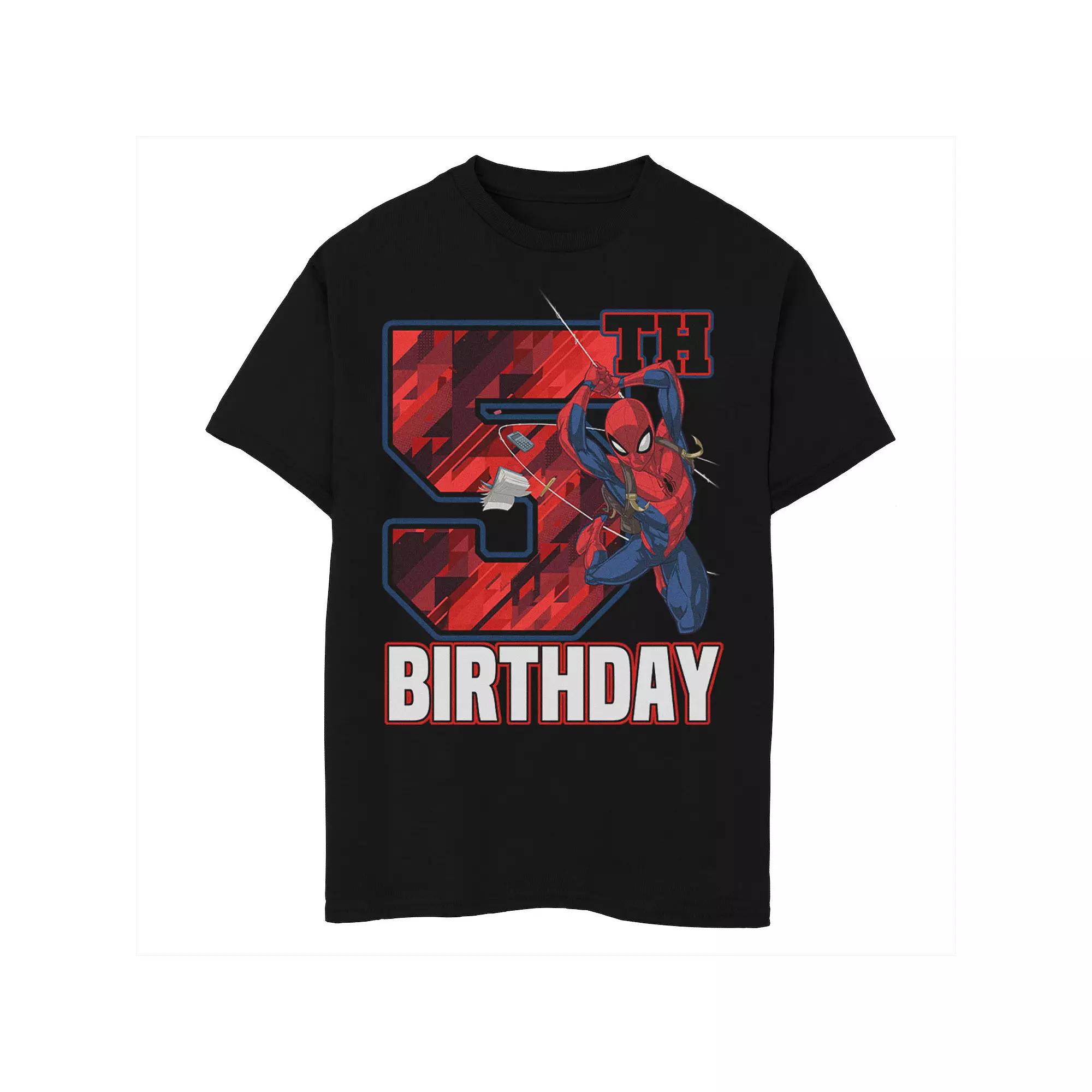 Boys Marvel Spider-Man Web Swing 6th Birthday Husky Graphic Tee, Boy's,  Product Image