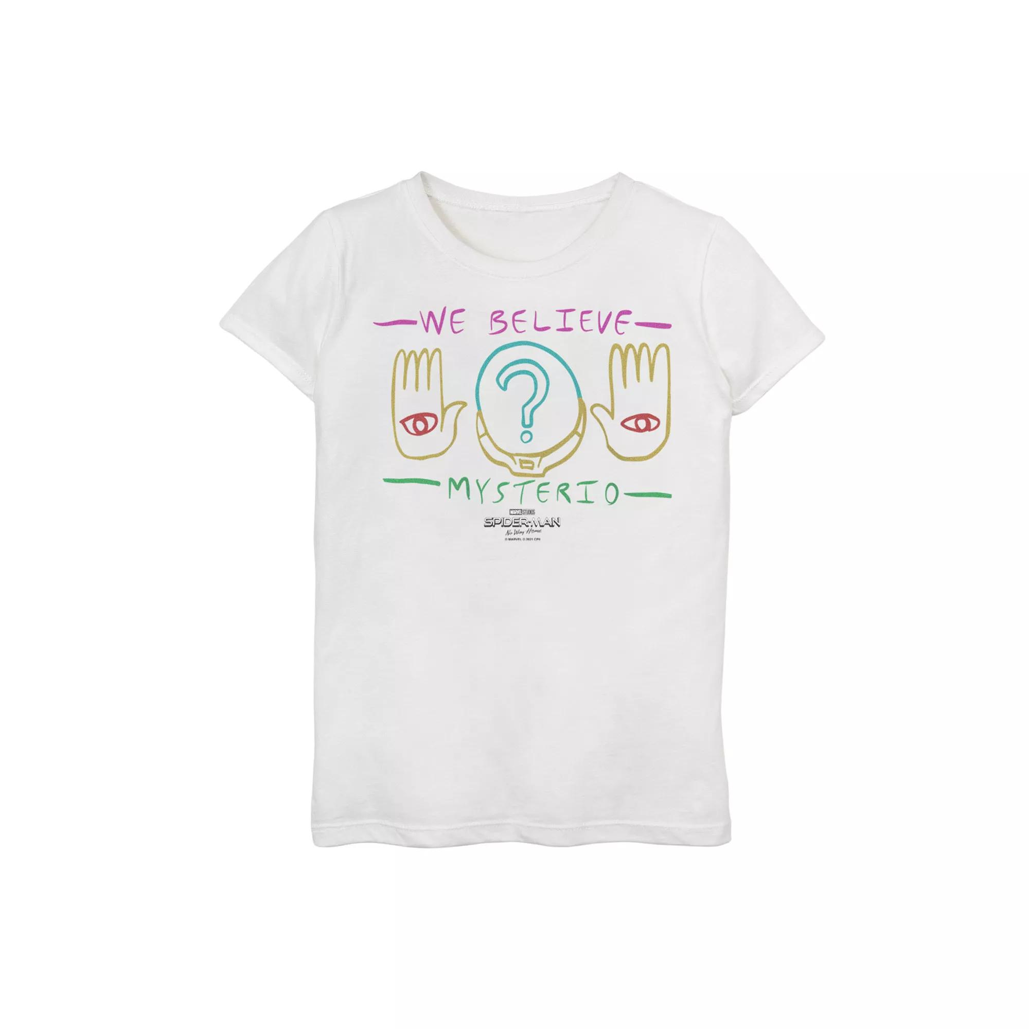 Girls 7-16 Marvel Spider-Man No Way Home Mysterio We Believe Banner Graphic Tee, Girl's,  Product Image