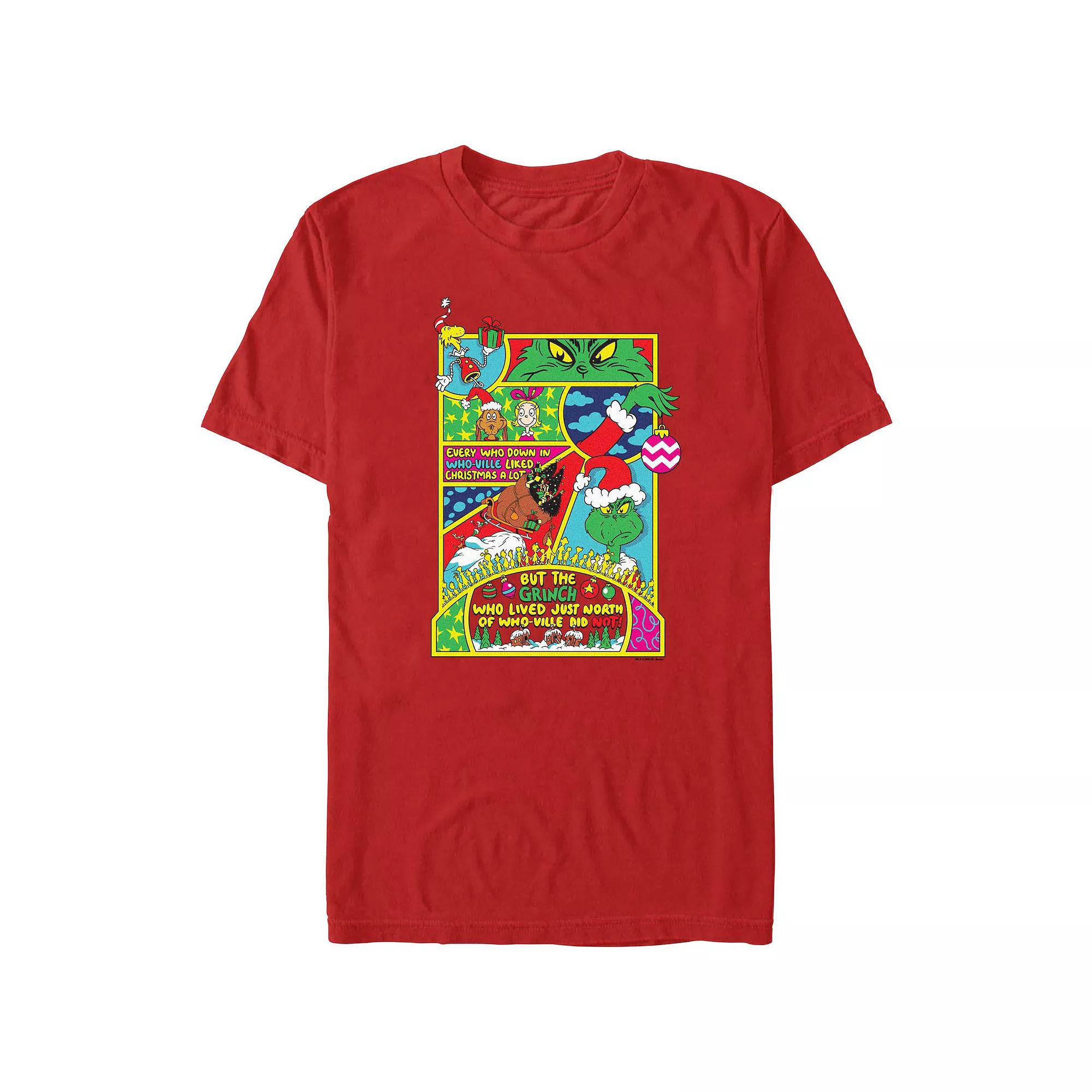 Big & Tall Dr. Seuss Grinch Comic Scenes Graphic Tee, Men's,  Product Image