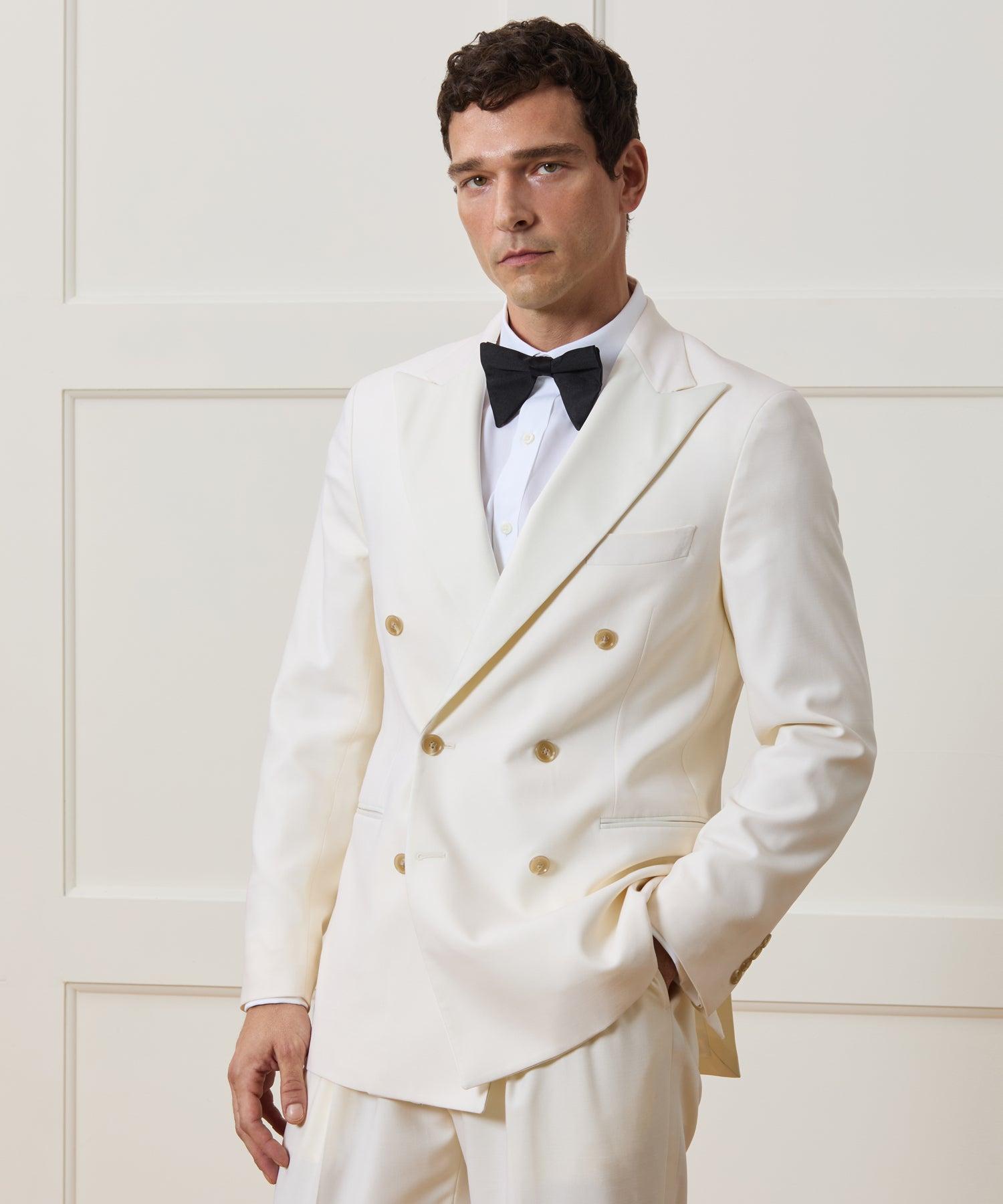Relaxed Italian Wool Double-Breasted Tuxedo Product Image