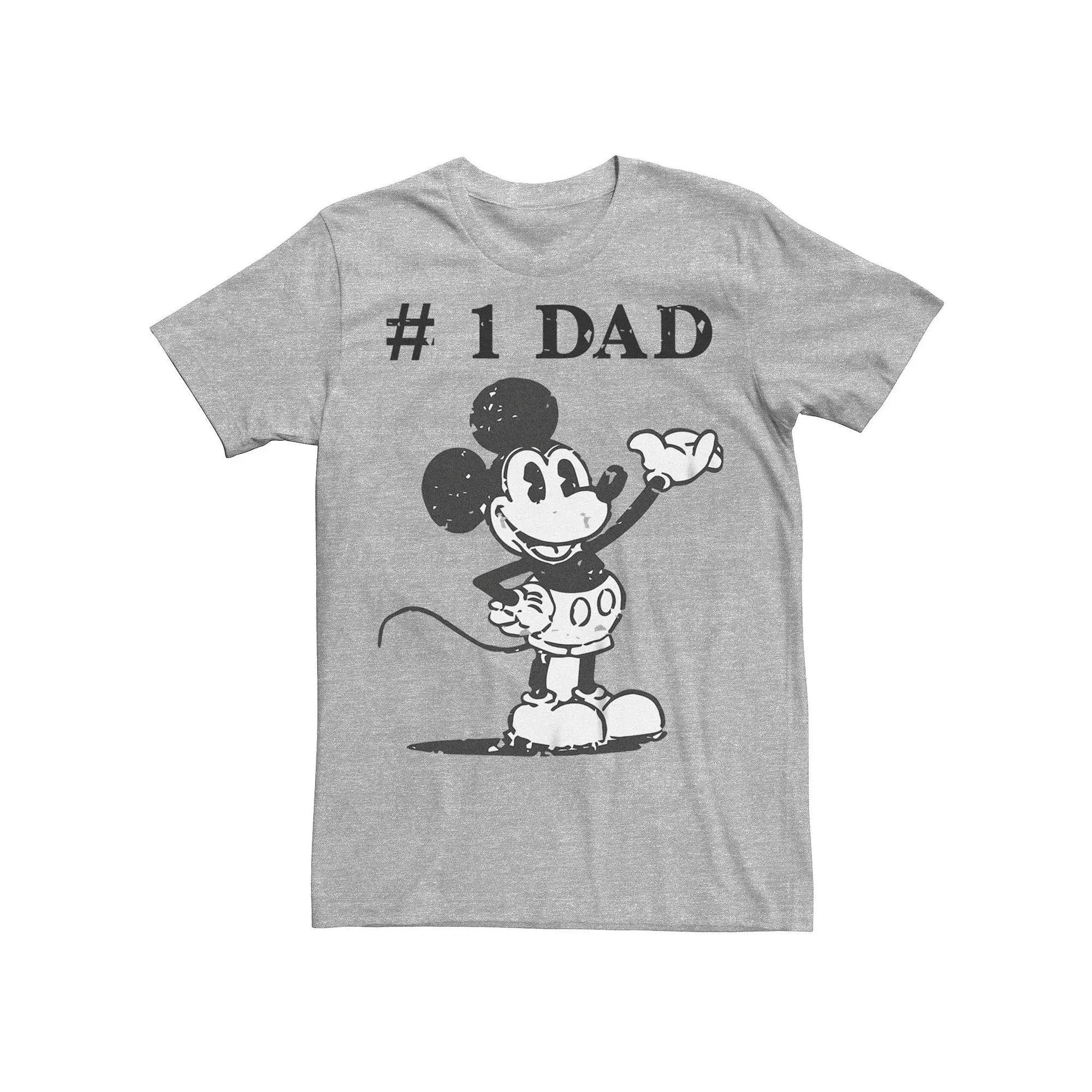 Disney's Mickey Mouse Men's Classic Number 1 Dad Graphic Tee,  Product Image