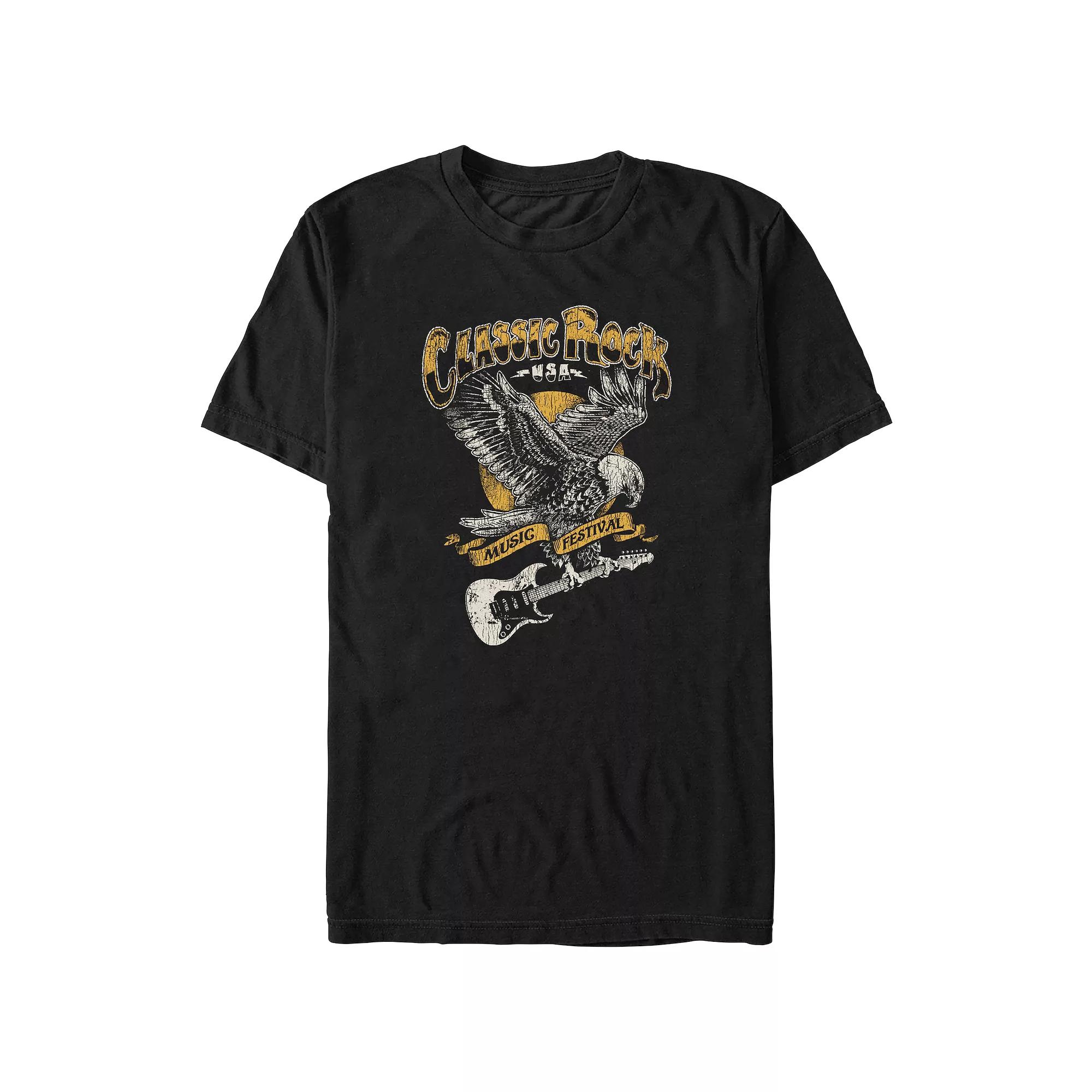 Big & Tall Classic Rock Music Festival Poster Graphic Tee, Men's, Size: Large Tall, Black Product Image