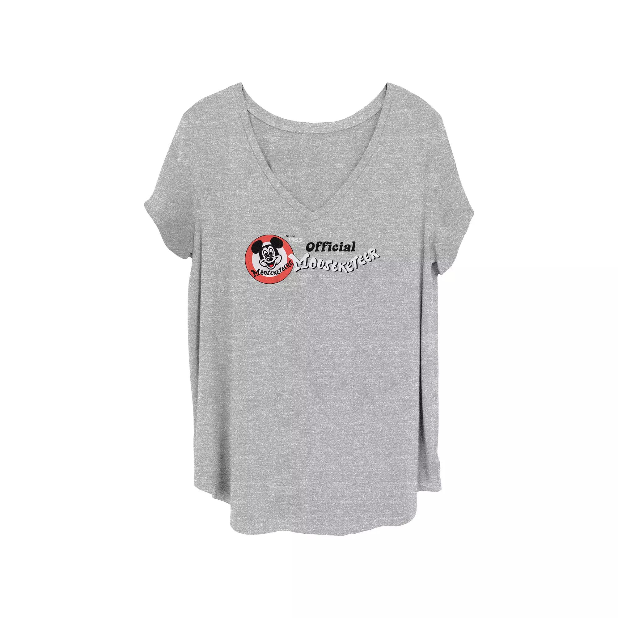 Disney's Mickey Mouse Steamboat Willie Cartoon Juniors' Plus Size Graphic Tee, Girl's, Size: 4XL, Grey Gray Product Image