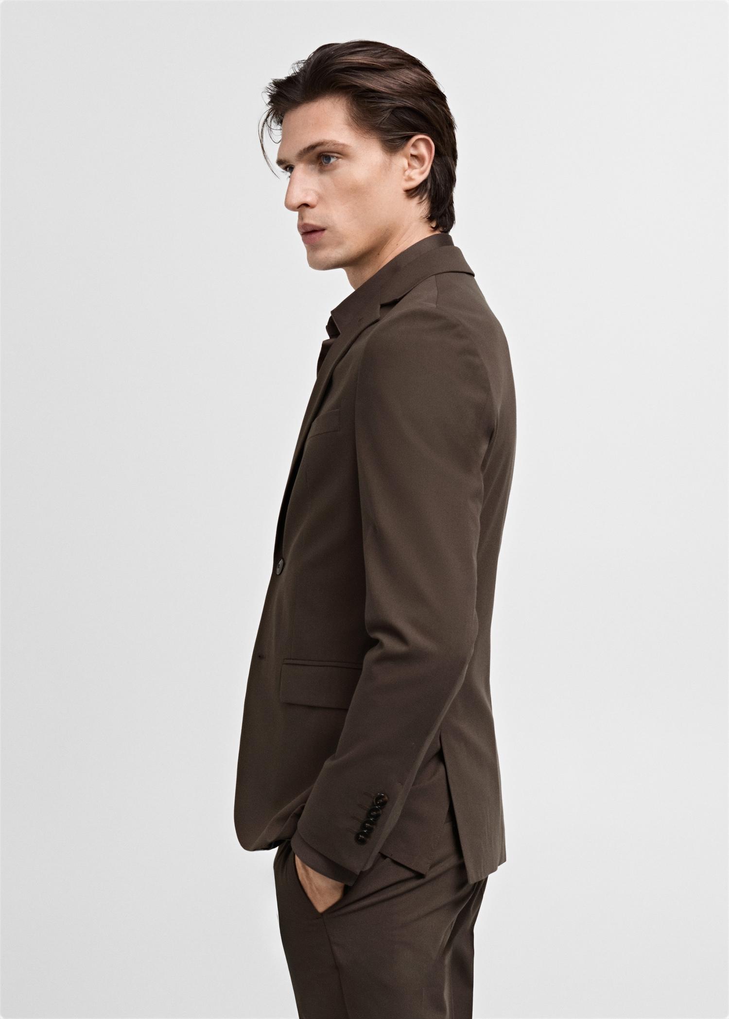 Super slim-fit suit jacket in stretch fabric - Men | MANGO USA Product Image
