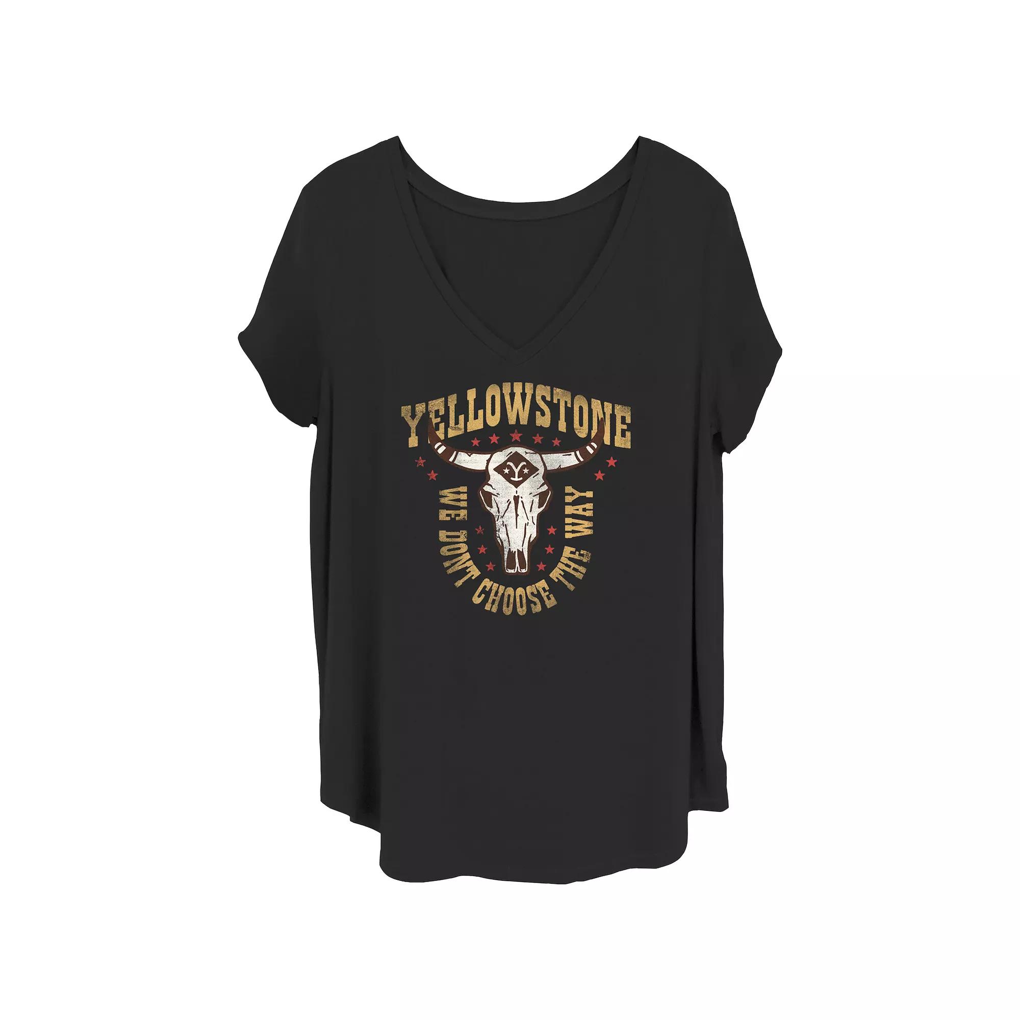 Juniors' Plus Sun And Moon Together V-Neck Graphic Tee, Women's,  Product Image