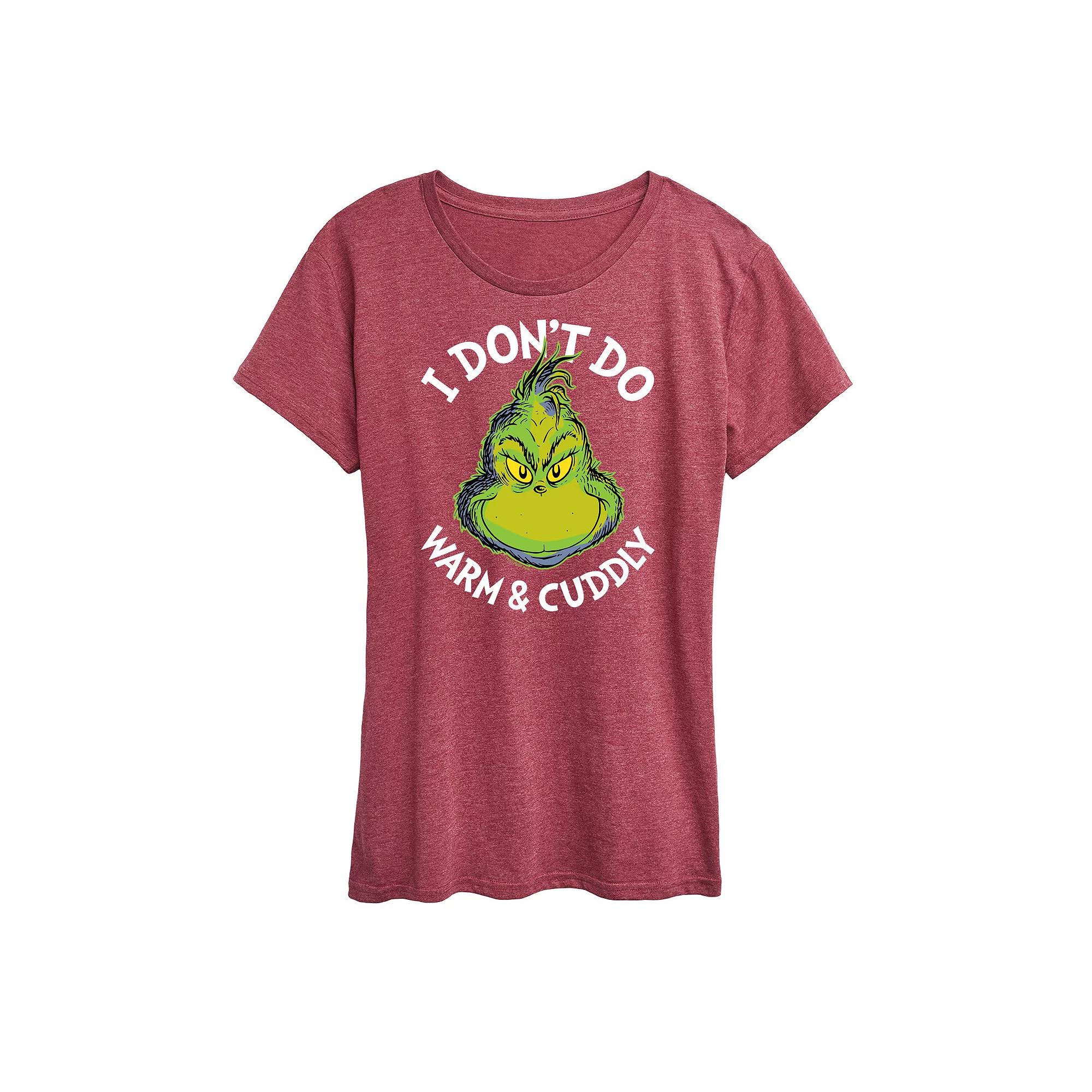 Women's Dr. Seuss The Grinch Don't Do Warm Cuddly Graphic Tee, Girl's,  Product Image