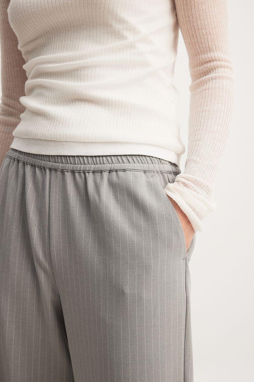 Elastic Mid Waist Pants Product Image