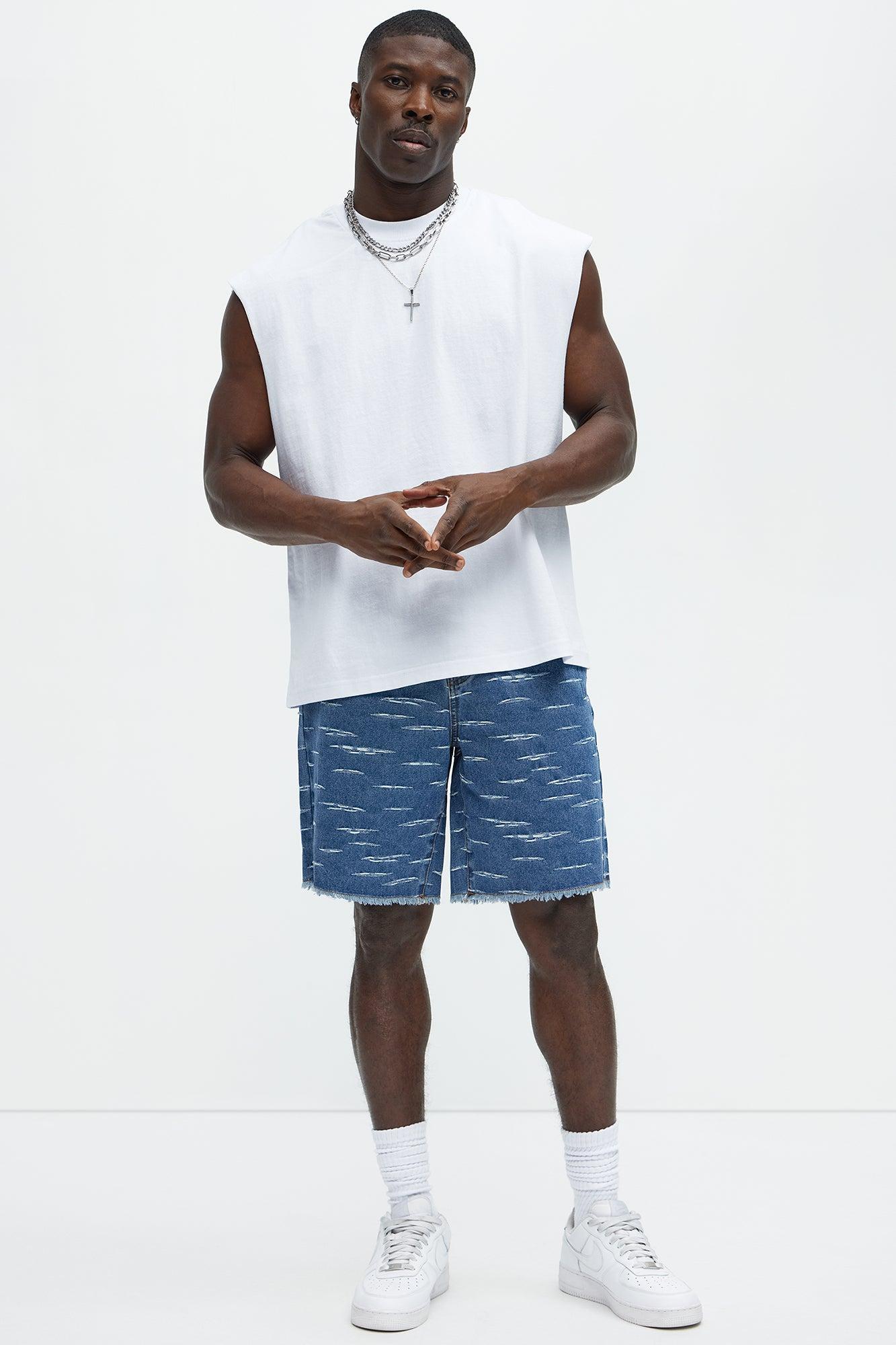 Gage Relaxed Denim Shorts - Medium Blue Wash Product Image