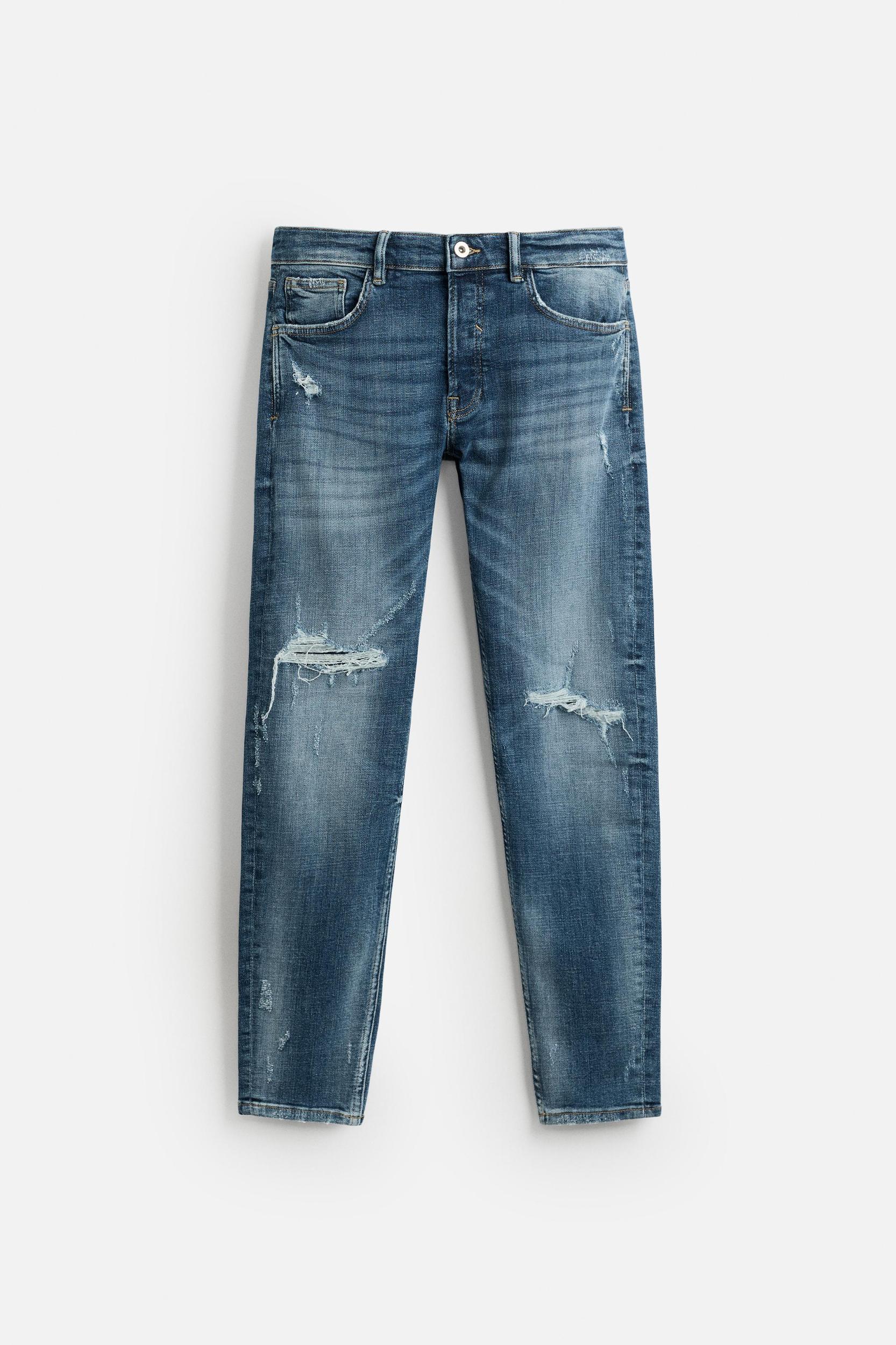 RIPPED SKINNY FIT JEANS Product Image