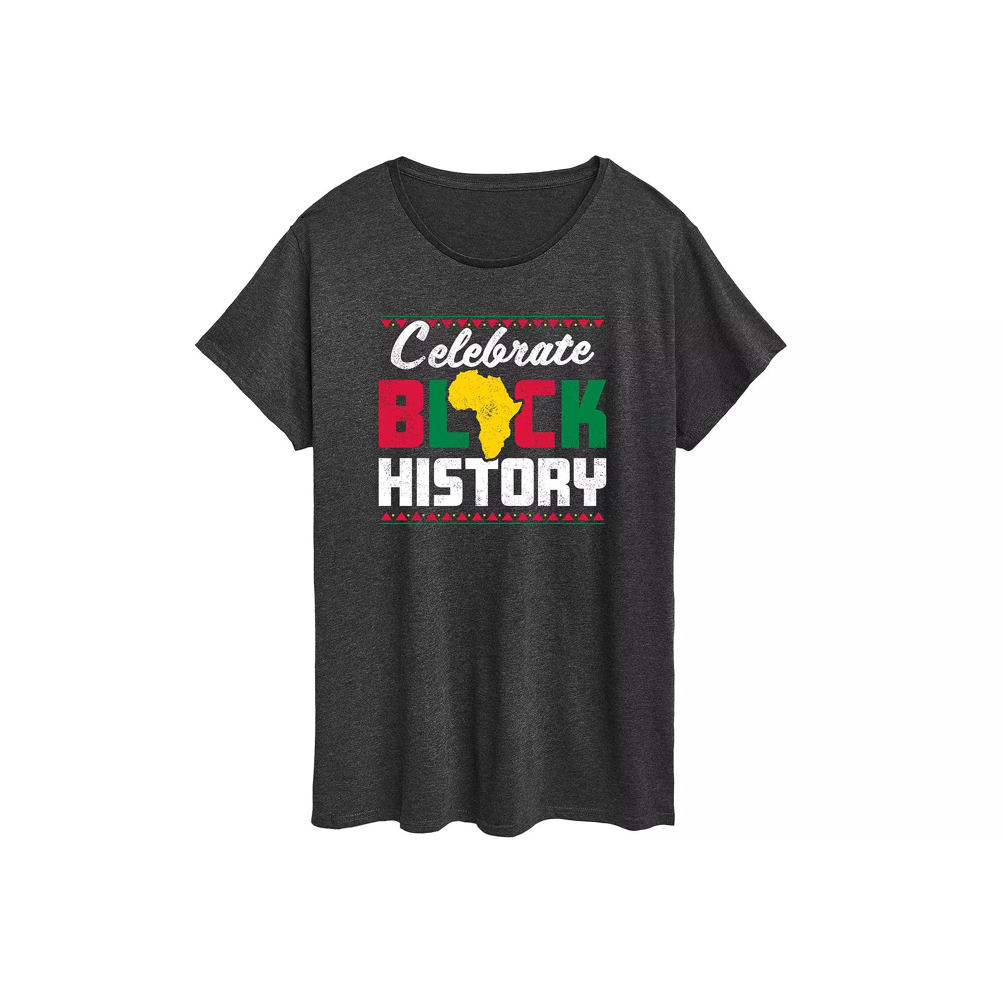 Plus Celebrate Black History Month Graphic Tee, Women's,  Product Image