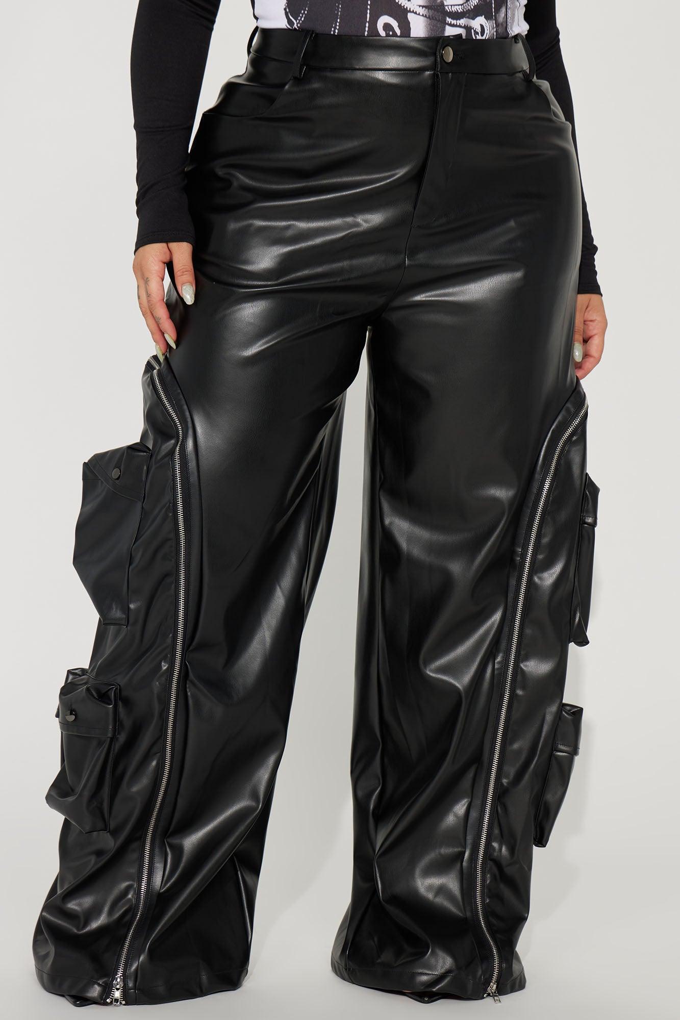 Barely Holdin' On Faux Leather Pant - Black Product Image