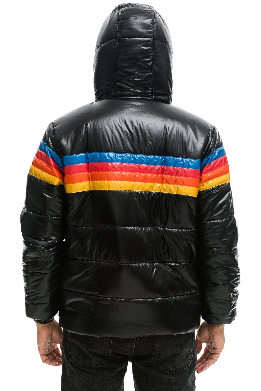4 STRIPE LUXE TREKKER JACKET - GLOSSY BLACK Male Product Image