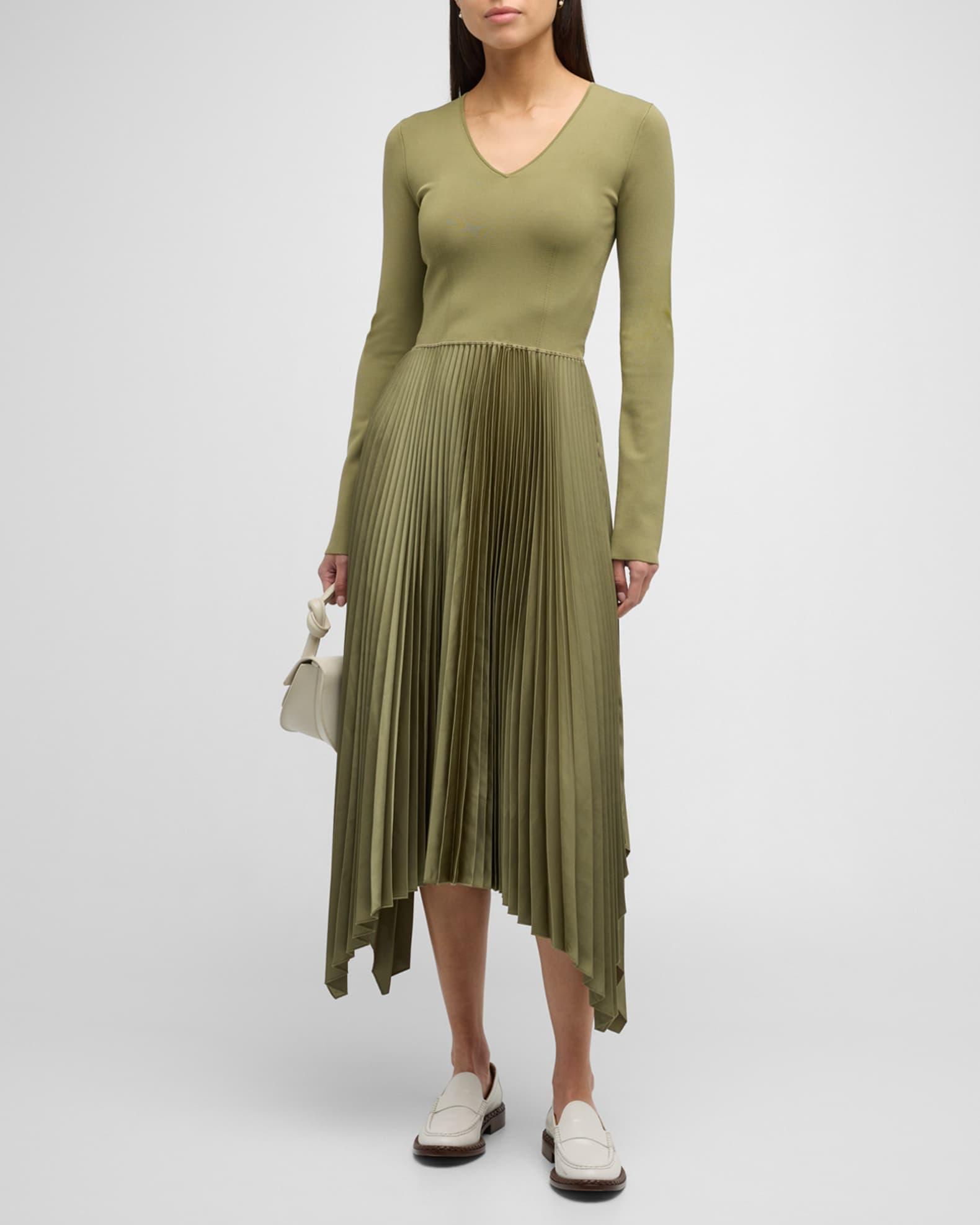 Dubois Pleated Handkerchief Midi Dress Product Image