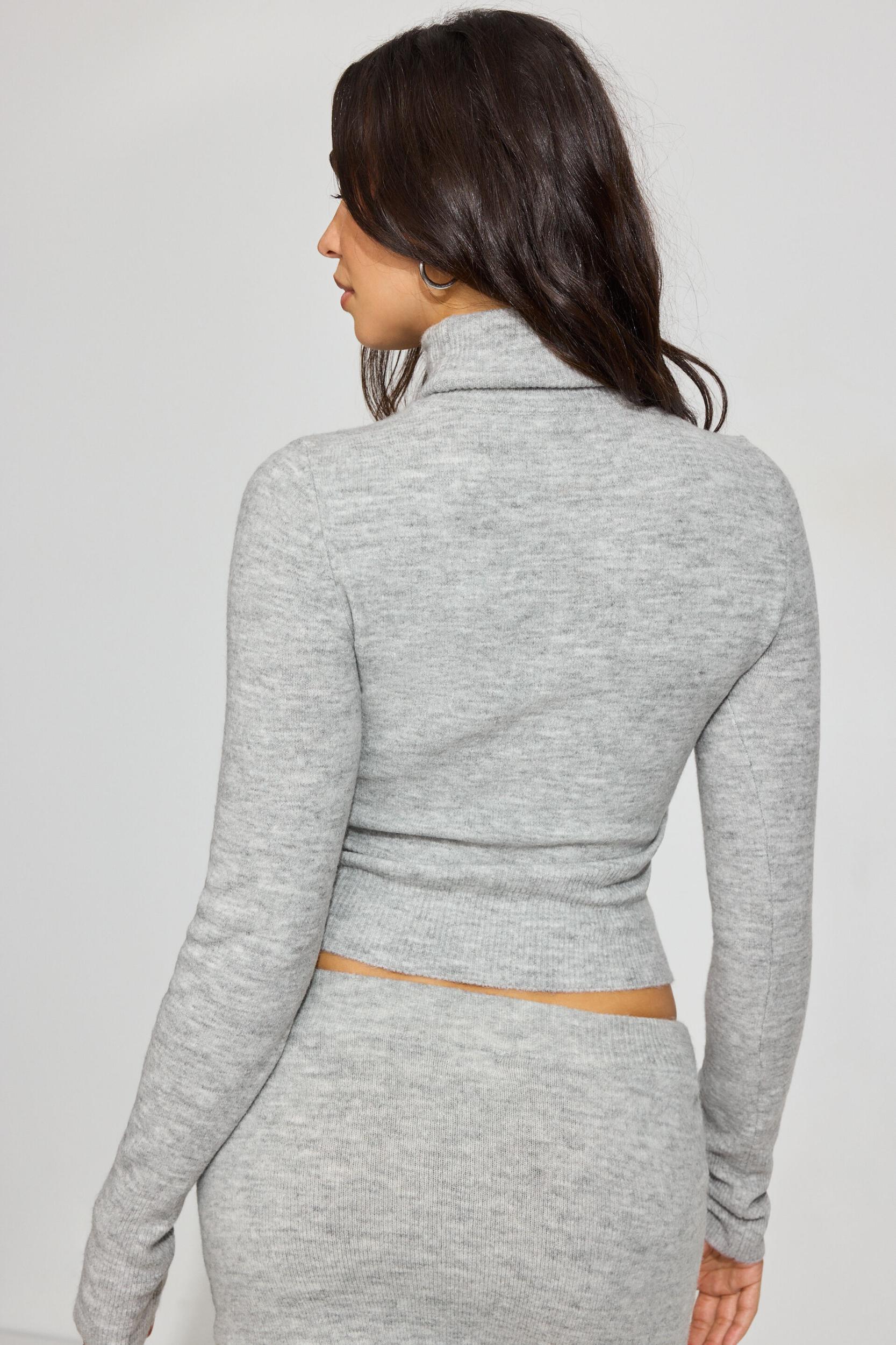 Long Sleeve Spongy Fitted Turtleneck Product Image