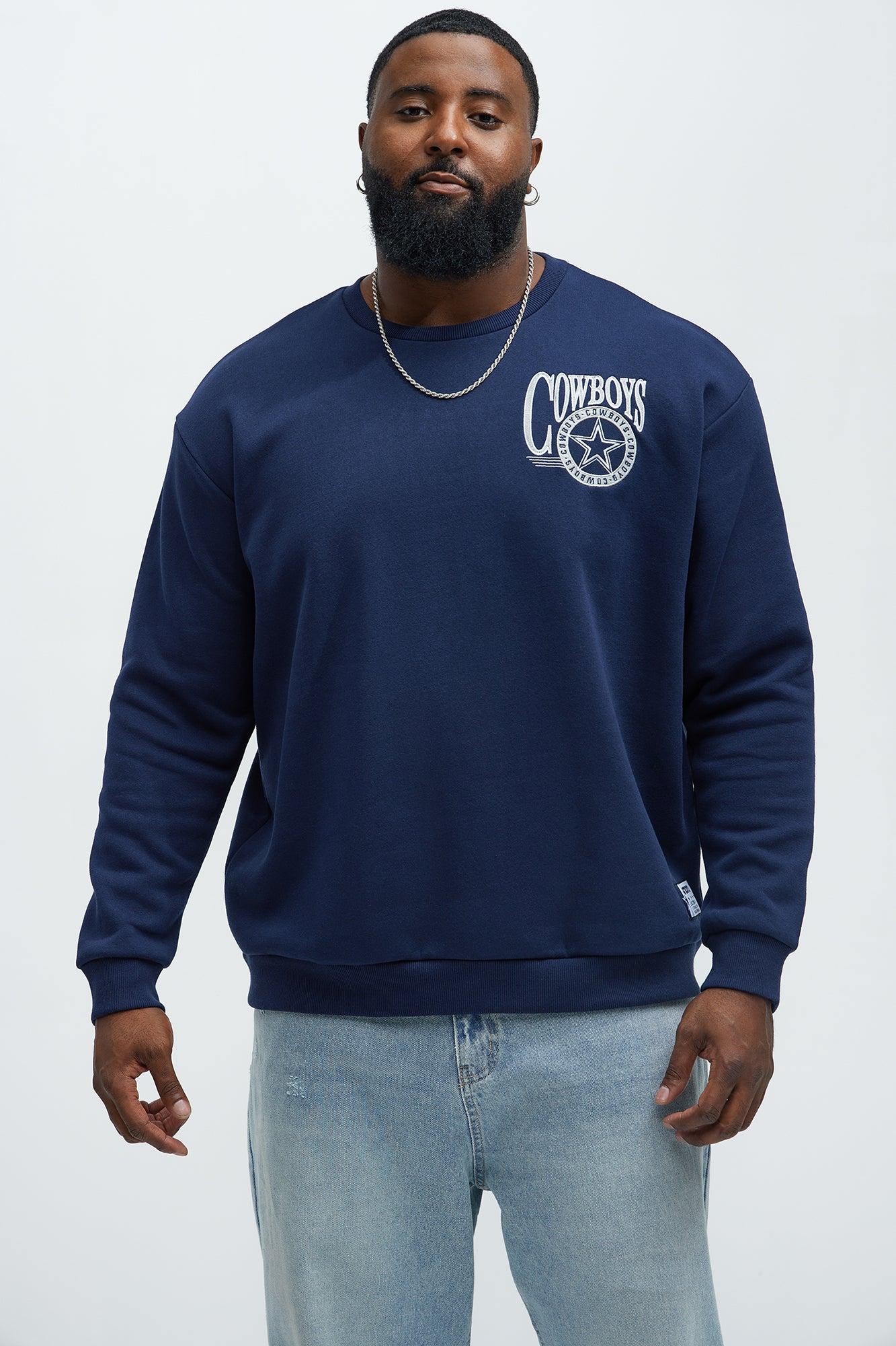 Cowboys Crew Neck Sweatshirt - Navy Male Product Image