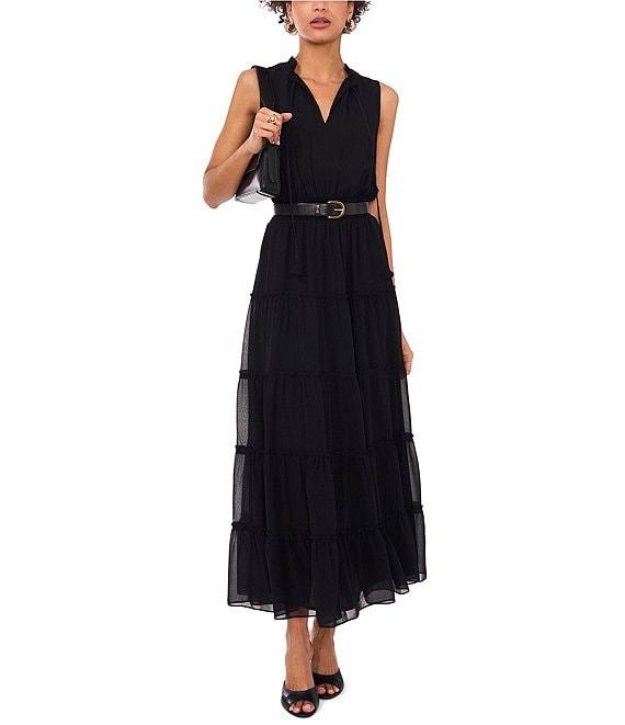 1. STATE V-Neckline Sleeveless Gauze Maxi Dress Product Image