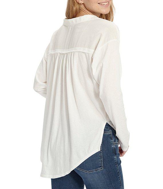 Splendid Paige Point Collar Button Front Long Sleeve Shirt Product Image