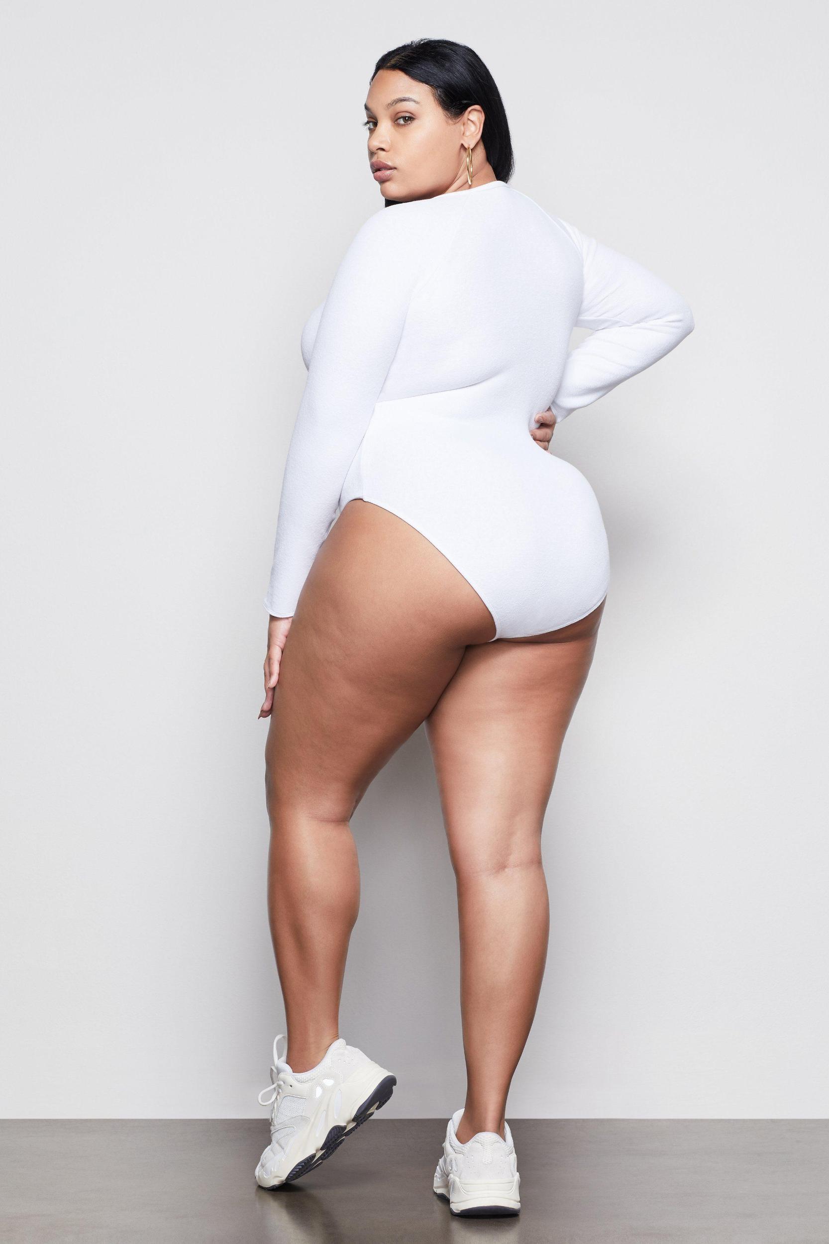 MICRO RIB COTTON BODYSUIT | WHITE001 Product Image