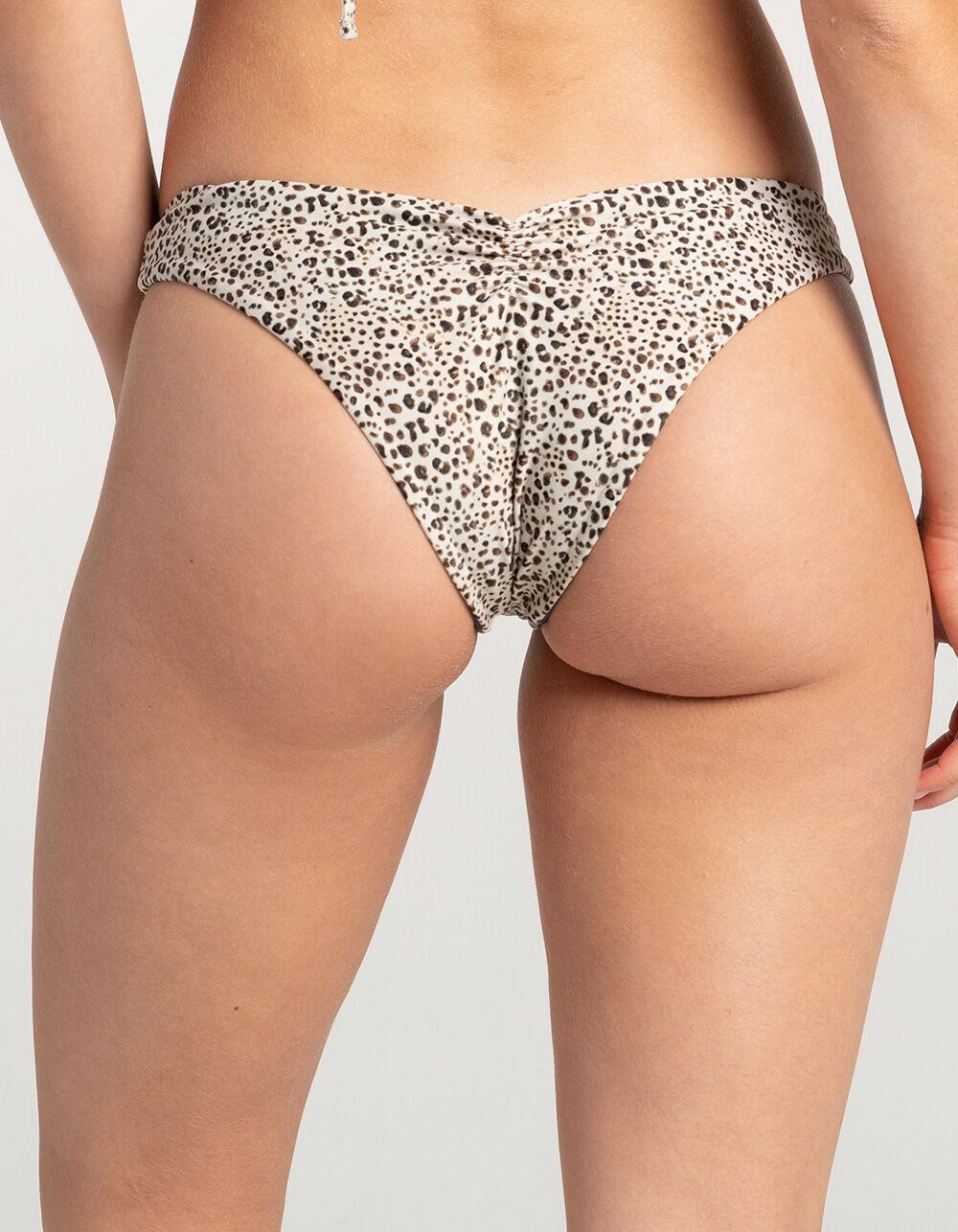 NAYA SWIMWEAR Maui Cheeky Bikini Bottoms - WHT/BLK Product Image