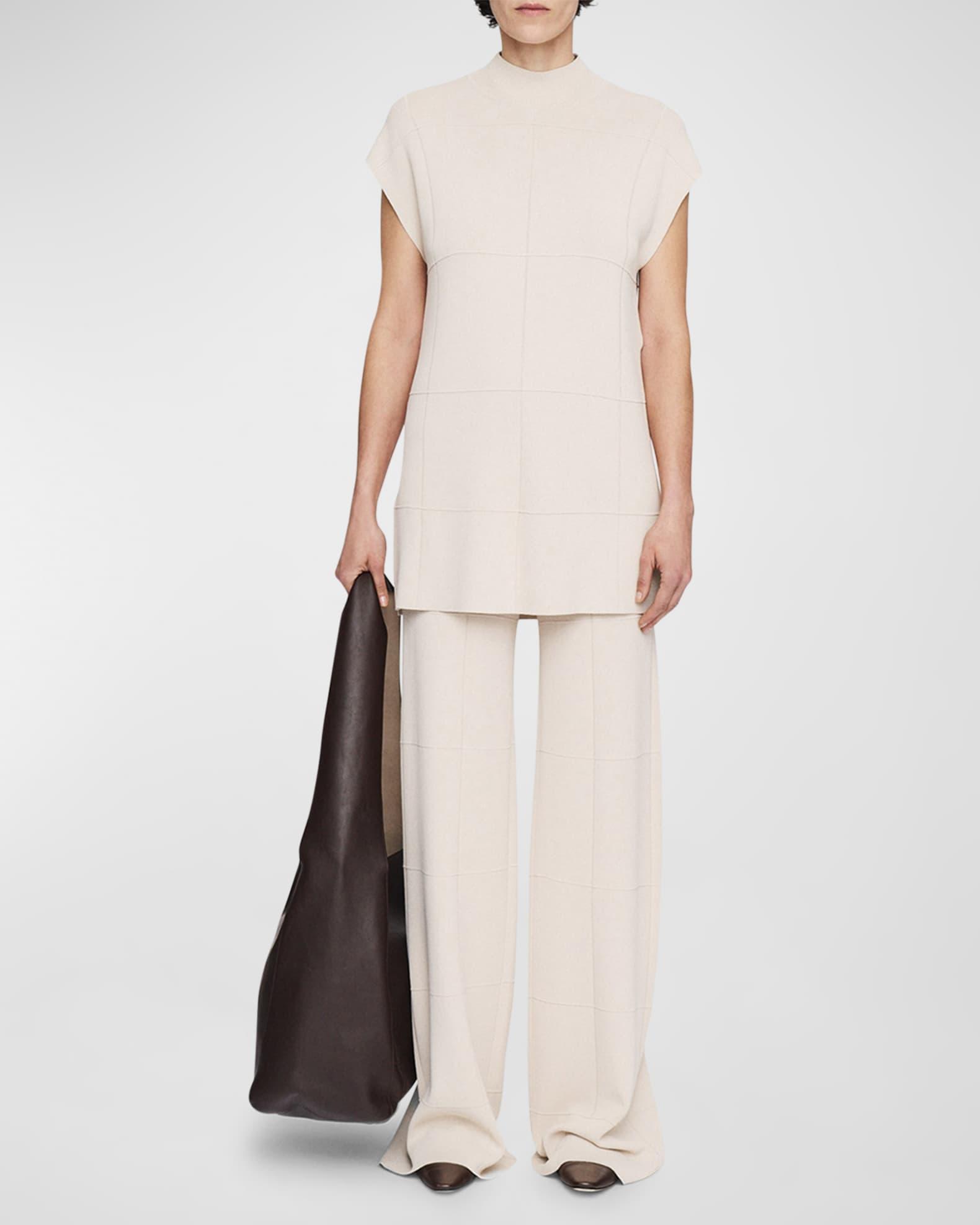 Mock-Neck Grid Knit Tank Product Image