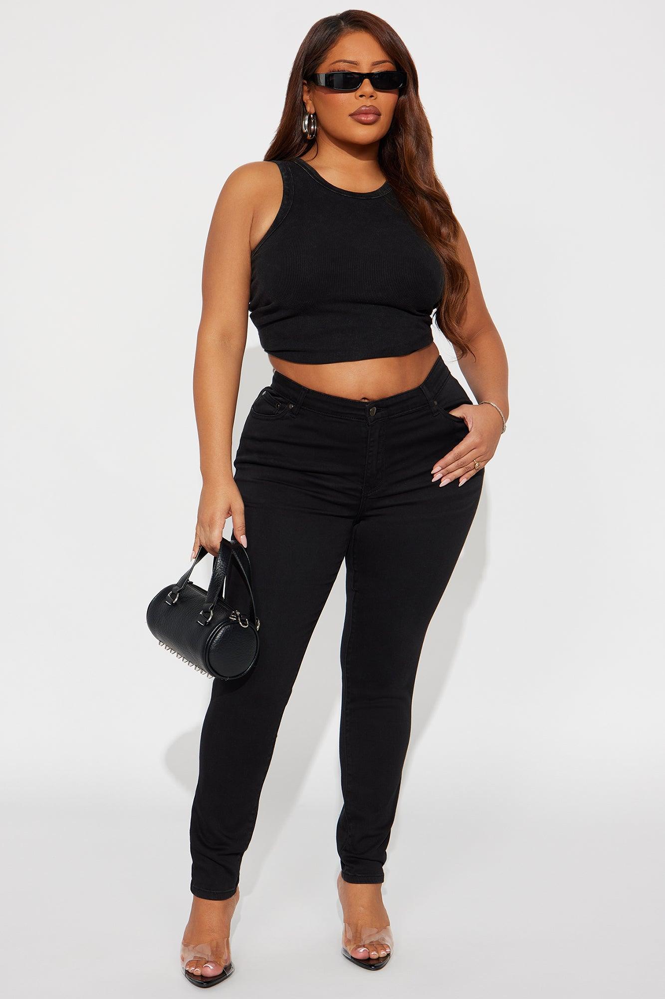 Classic Premium Mid Rise Skinny Jeans - Black Female Product Image